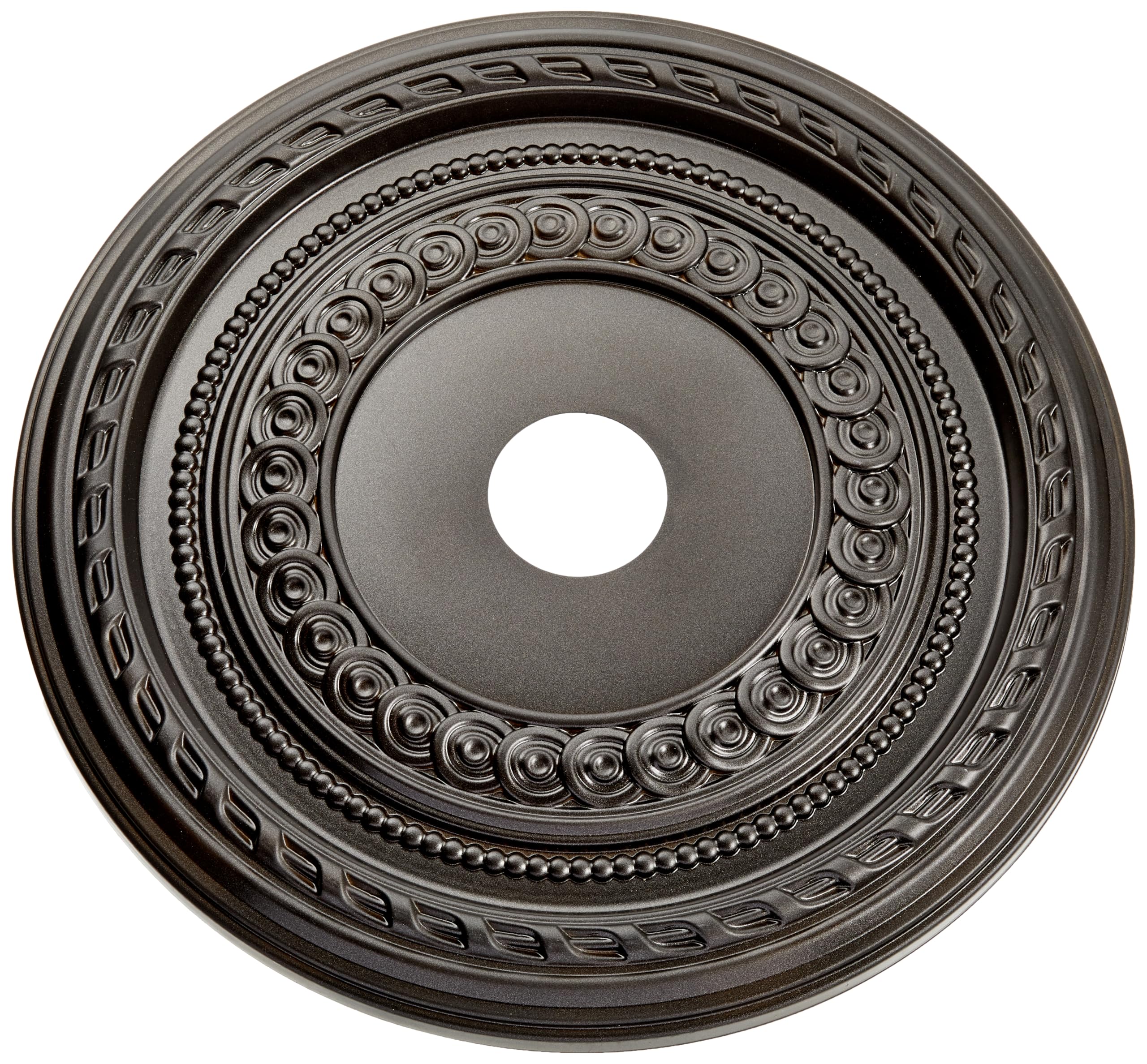 22OD x 3 1/2ID x 1P Cole Thermoformed PVC Ceiling Medallion (Fits Canopies up to 6), Metallic Black Night
