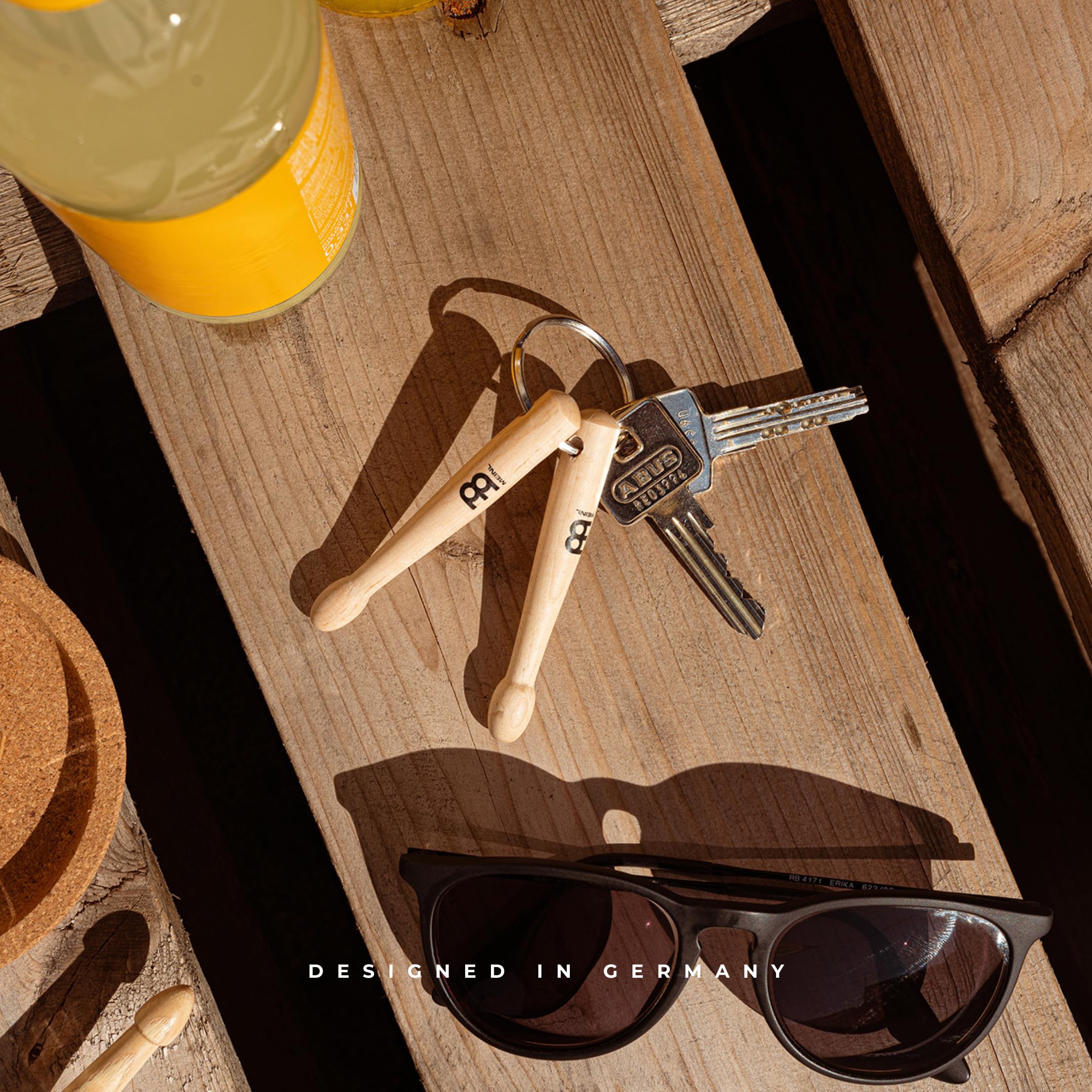 Meinl Stick & Brush Drumstick Keychain, Maple - A Fun Way To Keep Up With Your Important Keys And Stay Connected To Your Instrum