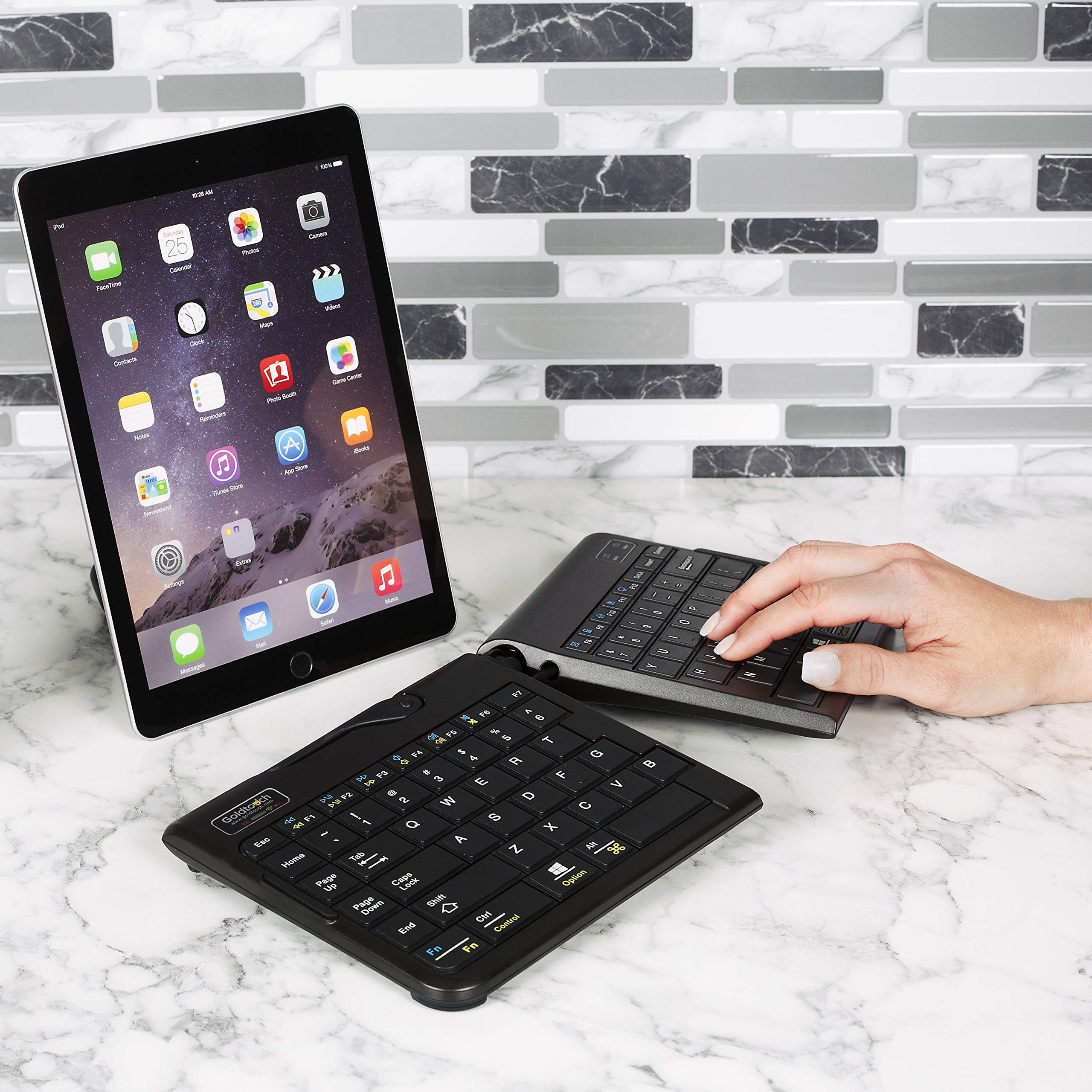 Goldtouch Gtp 0044 Go!2 Mobile Keyboard, Portable Foldable Travel Keyboard With Usb , Black