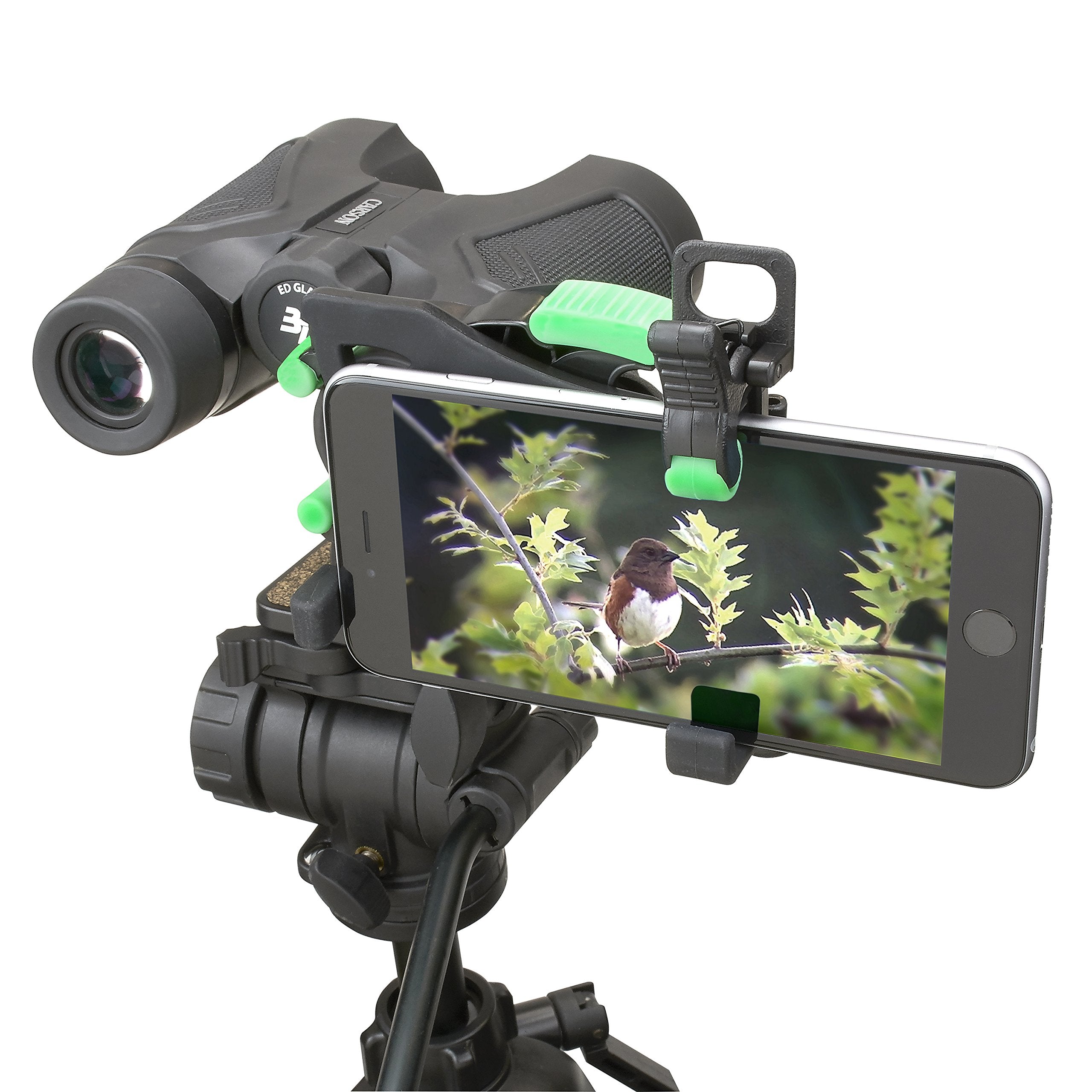 Carson HookUpz 2.0 Universal Smartphone Optics Digiscoping Adapter for Binoculars, Spotting Scopes, Telescopes, Microscopes, Mon
