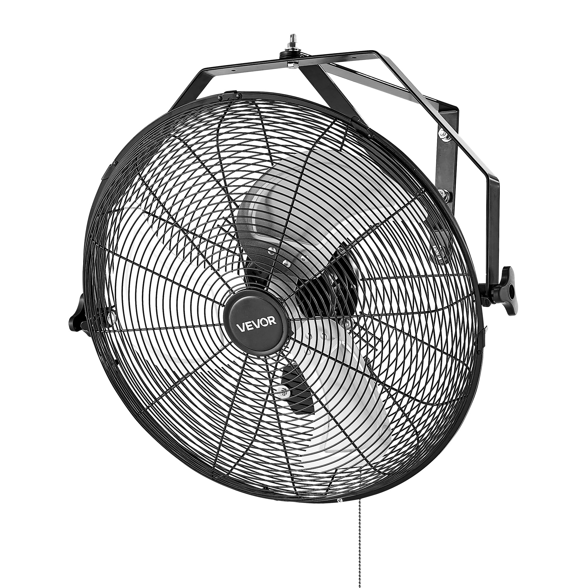 VEVOR 18 Inch Industrial Wall Mount Fan, High Velocity 4000 CFM with 3 Speeds, Powerful Motor Garage Wall Fan with Aluminum Blad