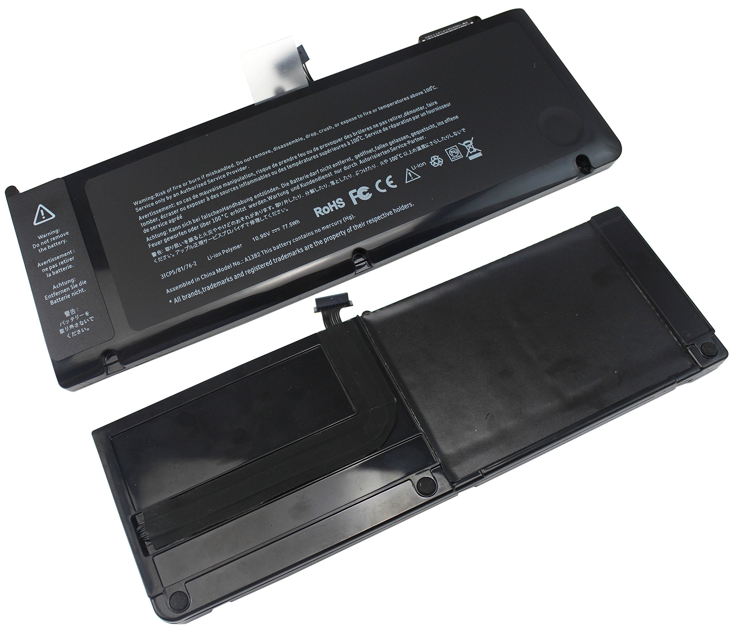 Angwel A1382 Laptop Battery For Macbook Pro 15 Inch (Only For Early/Late 2011, Mid 2012) A1286 Mc721Ll/A Mc723Ll/A 661 5844 020