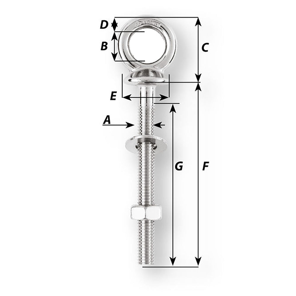 Wichard Eye Bolt - Diameter 15/32'' - Length 1-9/16'',WBAUVA001346516