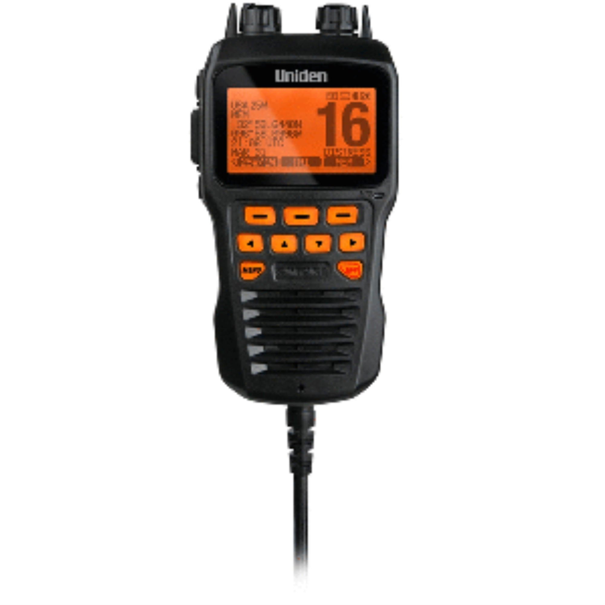 Uniden Remote Mic F/Um725 Vhf Radios   Black