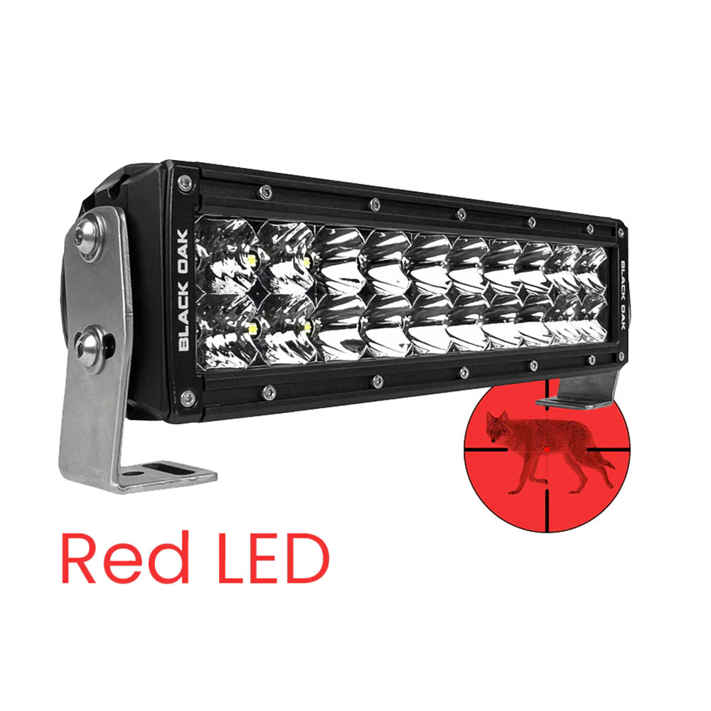Black Oak 10'' Red Led Predator Hunting Light Bar - Combo Optics - Black Housing - Pro Series 3.0,WBAUVB0BSTWQLC7