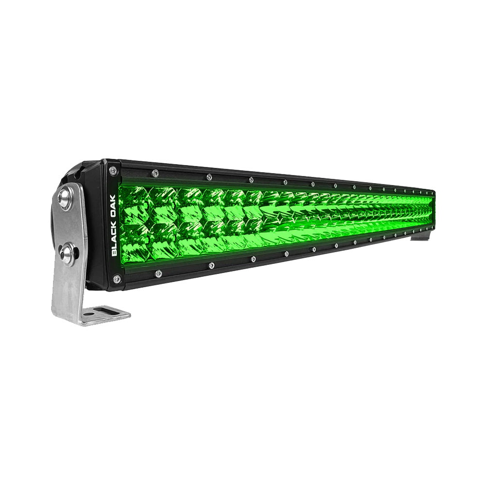 Black Oak 30'' Curved Double Row Green Led Hog Hunting Light Bar - Combo Optics - Black Housing - Pro Series 3.0,WBAUVB0BSTXVYS8