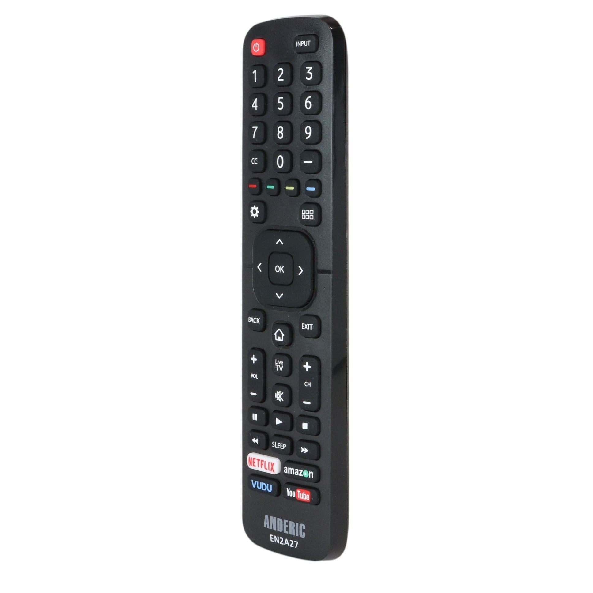 Anderic Substitute for Sharp EN2A27S Smart TV Remote Control [EN2A27]