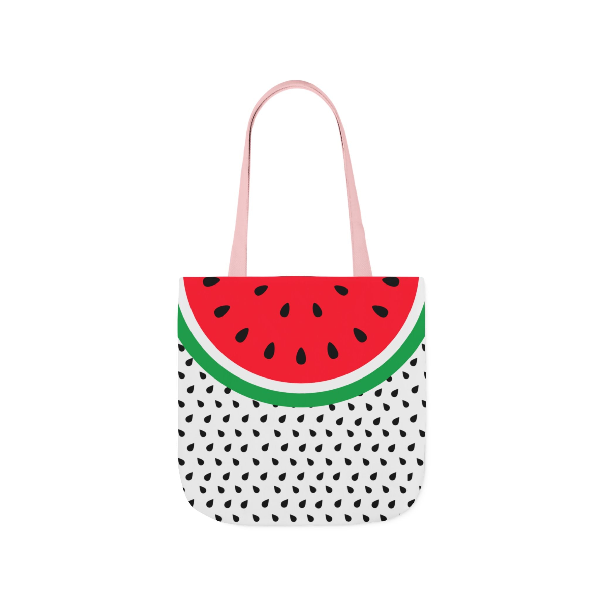 Watermelon Canvas Tote Bag, 2-Color Straps