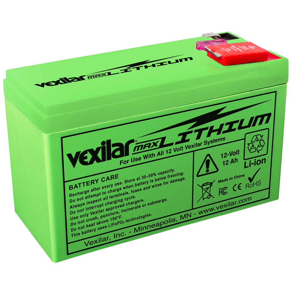 Vexilar 12V - 12 Ah Max Lithium Battery,WBEEAA001346624