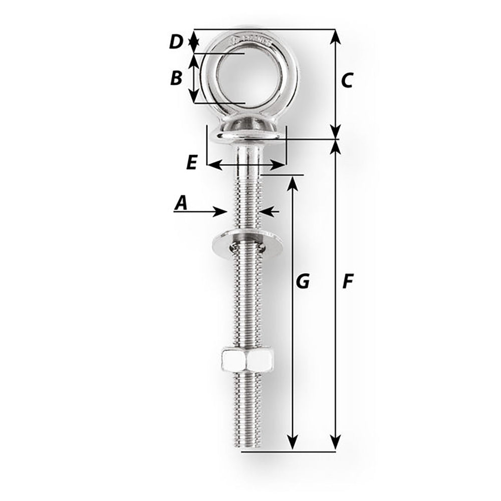Wichard Eye Bolt - M12 X 175Mm - Length 120Mm,WBAUVB08FRQGLX9