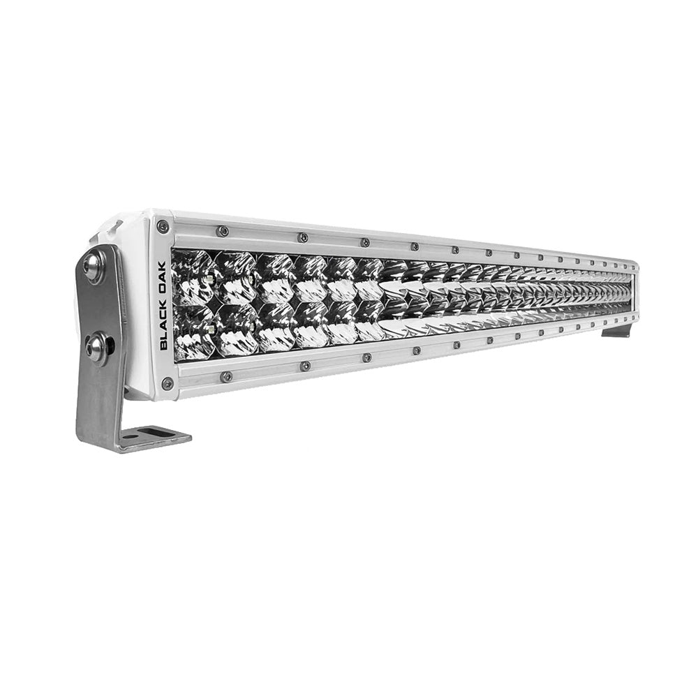 Black Oak 30'' Marine Curved Double Row Led Light Bar - Spot Optics - White Housing - Pro Series 3.0,WBAUVB0CWYWQ5F7