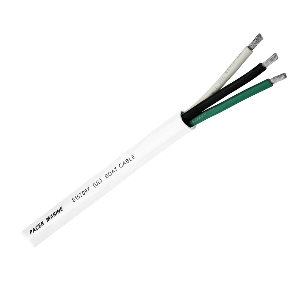 Pacer Round 3 Conductor Cable - 250&#39; - 14/3 Awg - Black, Green &Amp; White,WBHDWB0CWHXTNP9