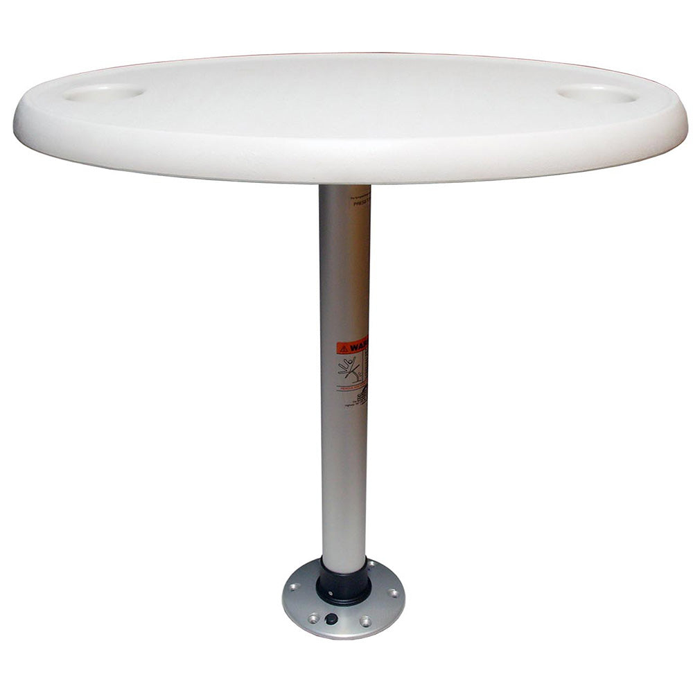 Springfield White Oval Table Package - 18'' X 30'' Threadlock,WBAUVA001346717