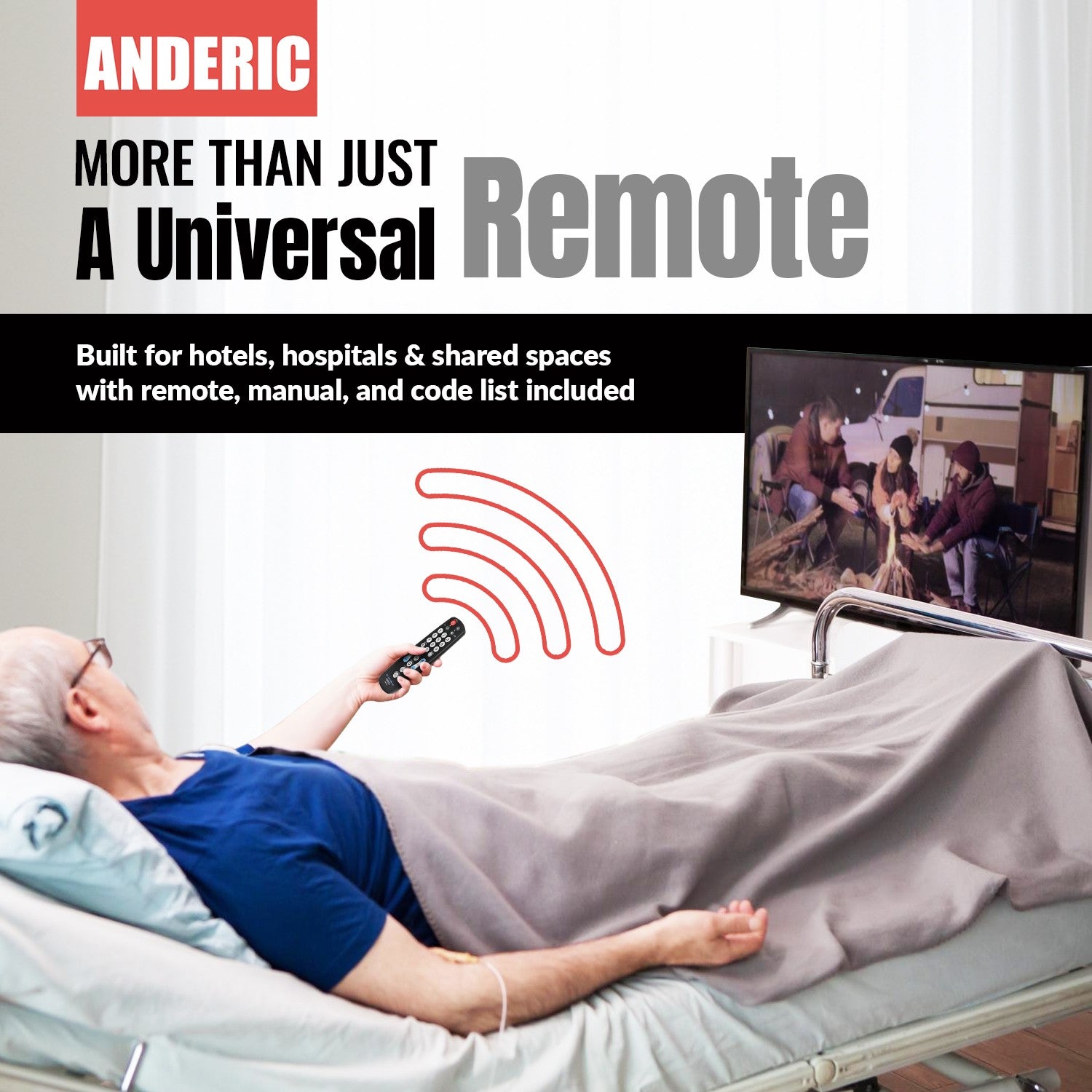 Anderic Substitute for RCA RCRHM02BR 2-Device Universal Remote Control [RRHC100]