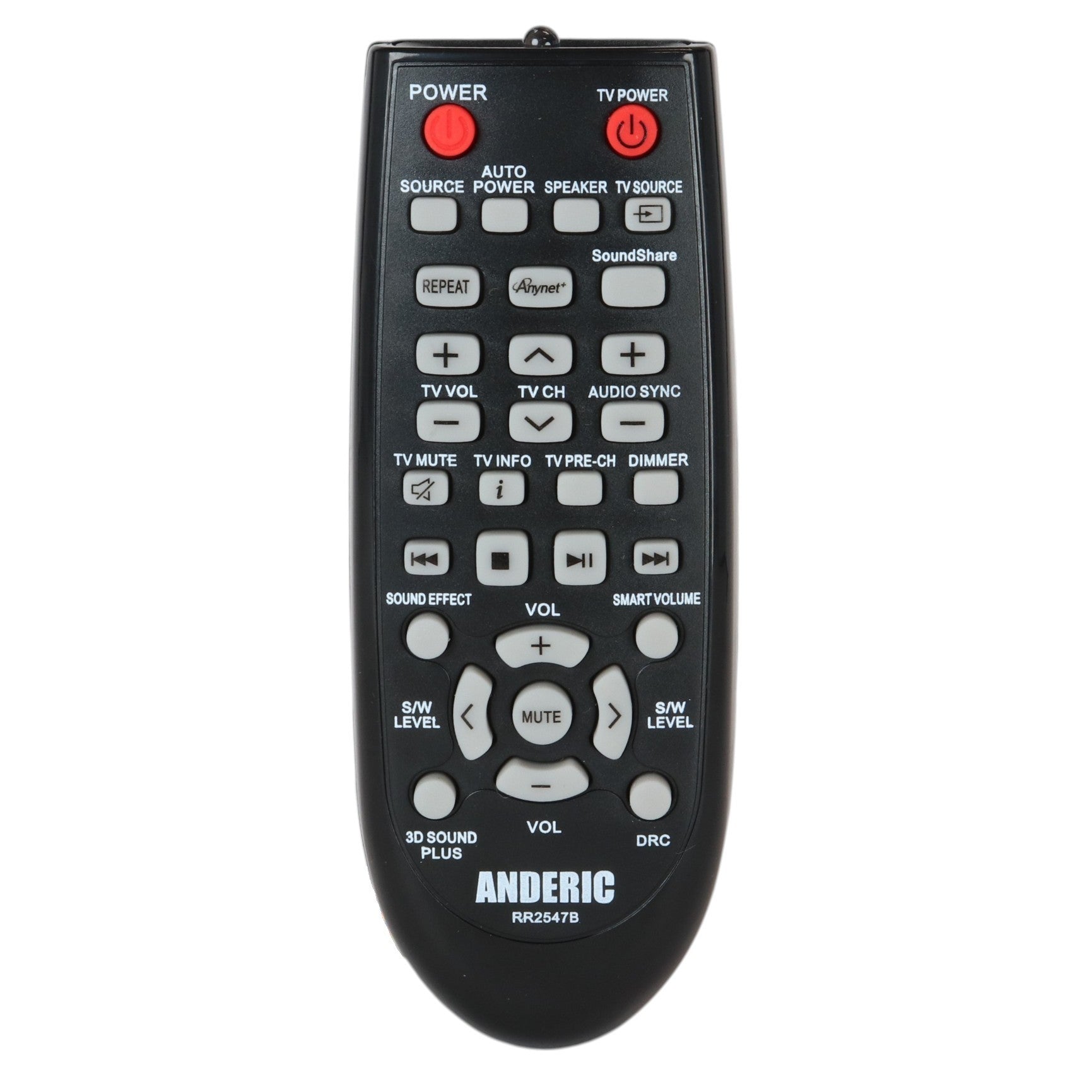 Anderic Substitute For Samsung AH59-02545A Audio Remote Control - AH5902545A [RR2547B]