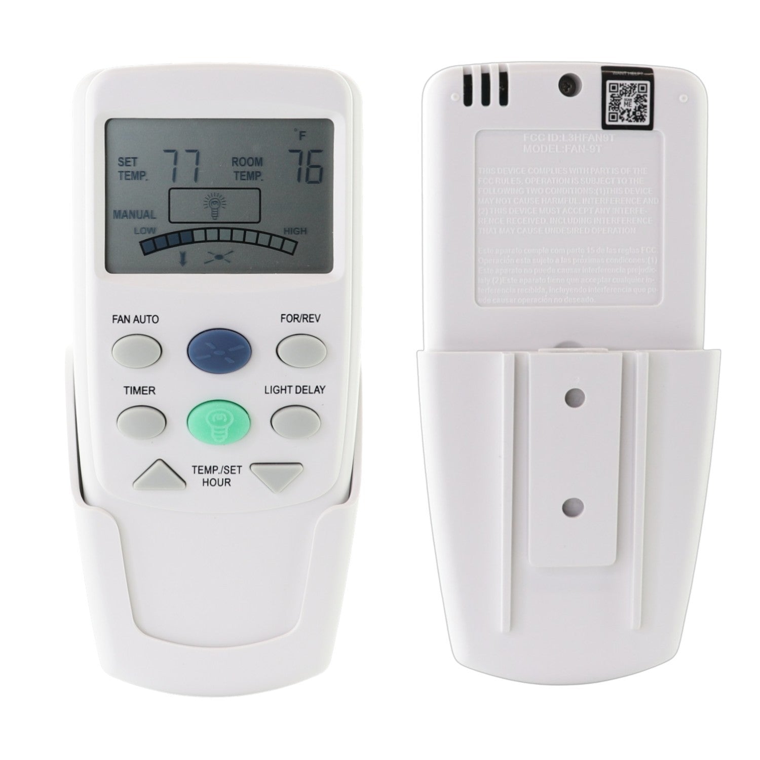 Anderic Substitute for Hampton Bay FAN25T Thermostatic Ceiling Fan Remote Control [FAN9TR]