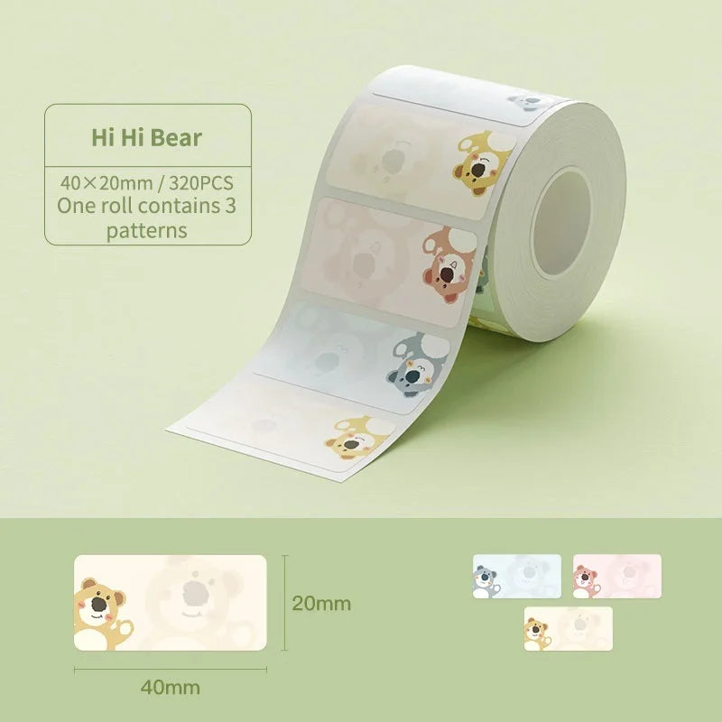 Niimbot 1Roll B1 White Sticker Waterproof Paper Adhesive Label White Anti-Oil For B1 B21 Mini Portable Thermal Printer Tape