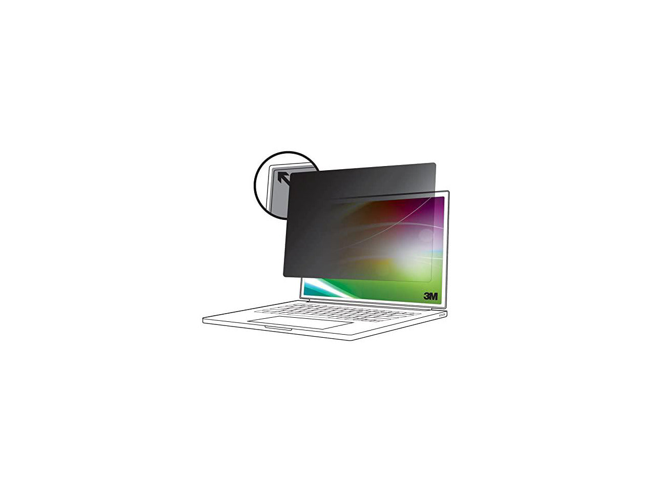 3M - Notebook Privacy Filter - For Full Screen Laptop - Removable - Flip - 14In