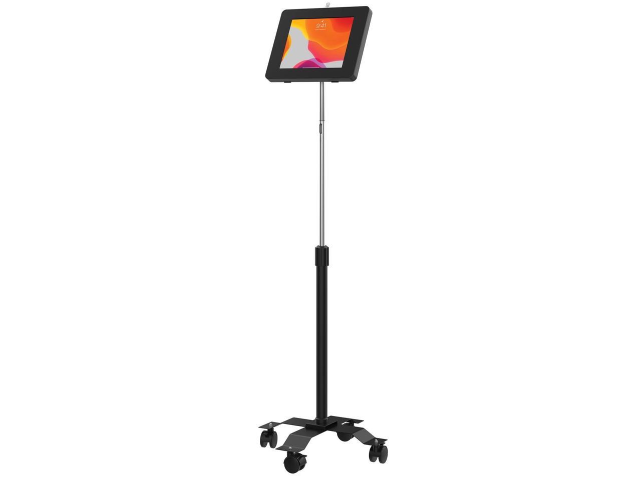 Compact Mobile Floor Stand with Universal Security Enclosure