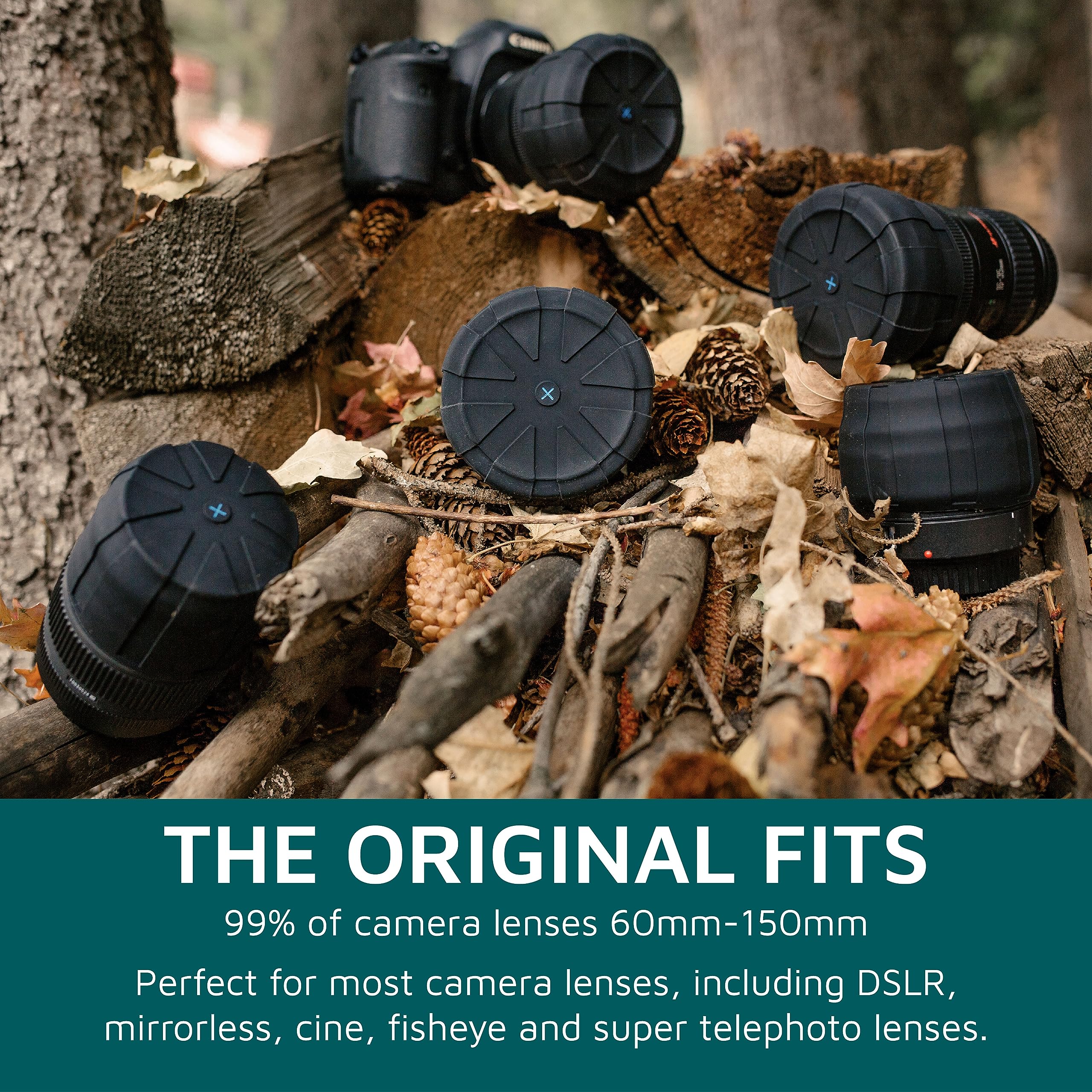 Kuvrd - Universal Lens Cap, Version 1 - Fits 99% Dslr Lenses, Element Proof, Lifetime Coverage, 2-Pack