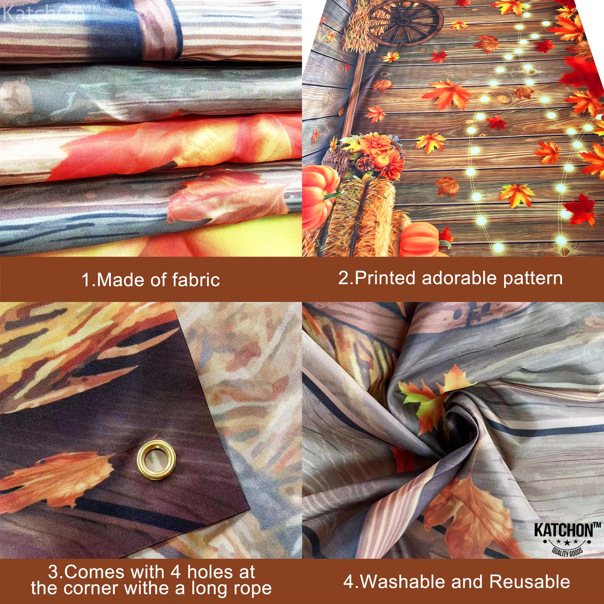 Katchon, Thanksgiving Banner   Xtralarge, 72X44 Inch | Fall Decorations For Home | Autumn Photo Backdrop, Thanksgiving Decoratio