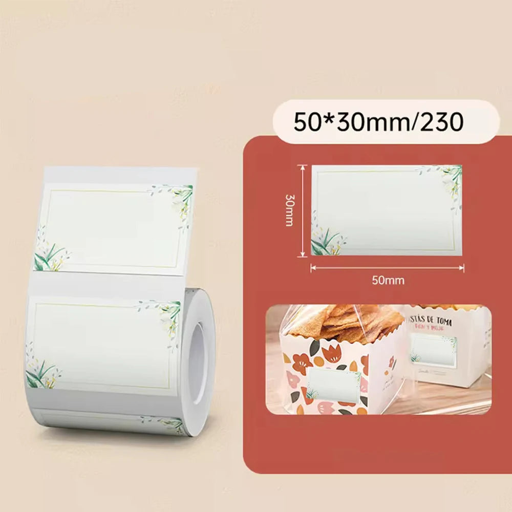 Niimbot 1Roll B1 White Sticker Waterproof Paper Adhesive Label White Anti-Oil For B1 B21 Mini Portable Thermal Printer Tape