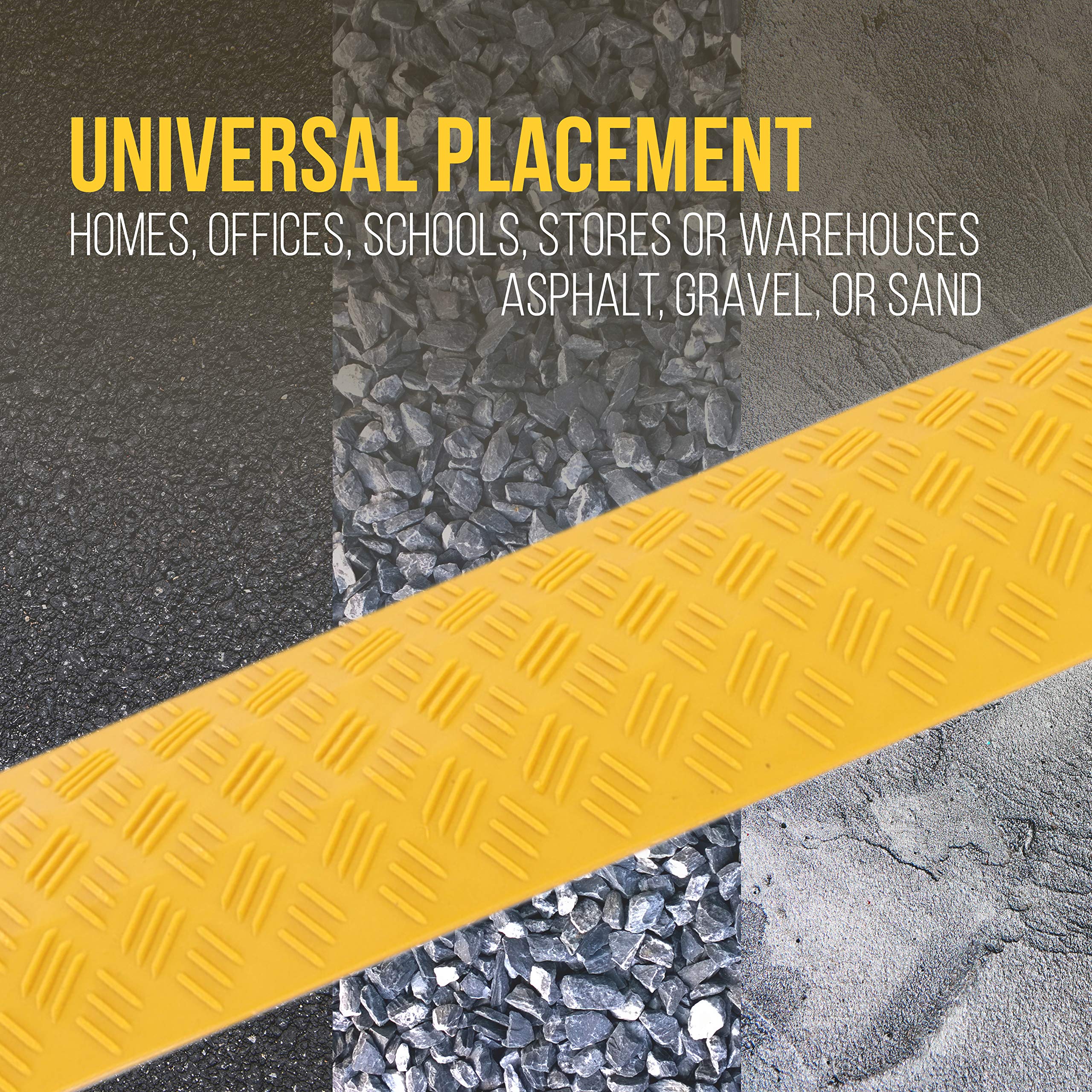 Pyle Durable Cable Ramp Protective Cover   2,000 Lbs Max Heavy Duty Drop Over Hose & Cable Track Protector, Safe In High Walking