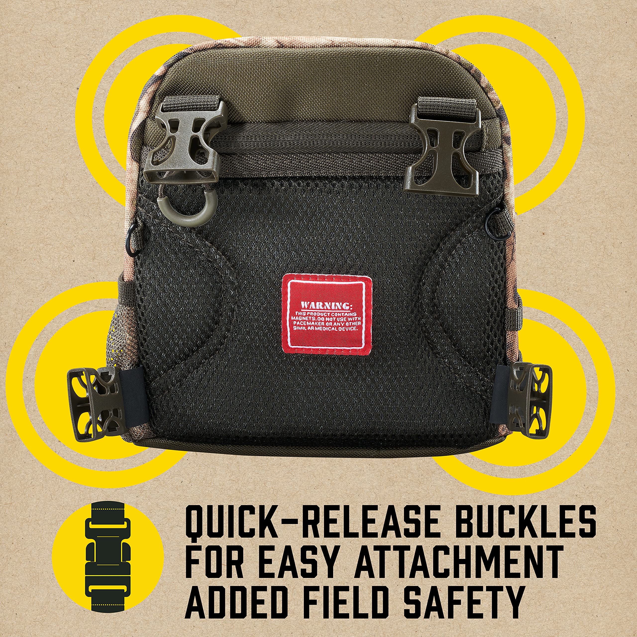 Butler Creek Featherlight Bino Caddy (Large (10X42))_16130, Magnetic Lid, Phone Storage Pocket, Webbing For Accessories