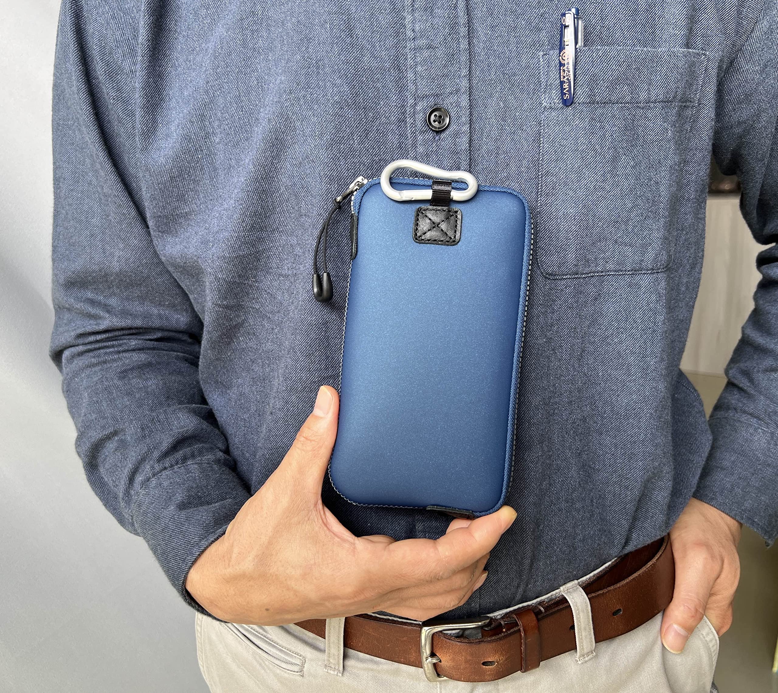 Onejoy Neoprene Cell Phone Pouch, Large Zipper Opening, Lightweight & Protective Phone Sleeves For Iphone Durable Phone Carrier