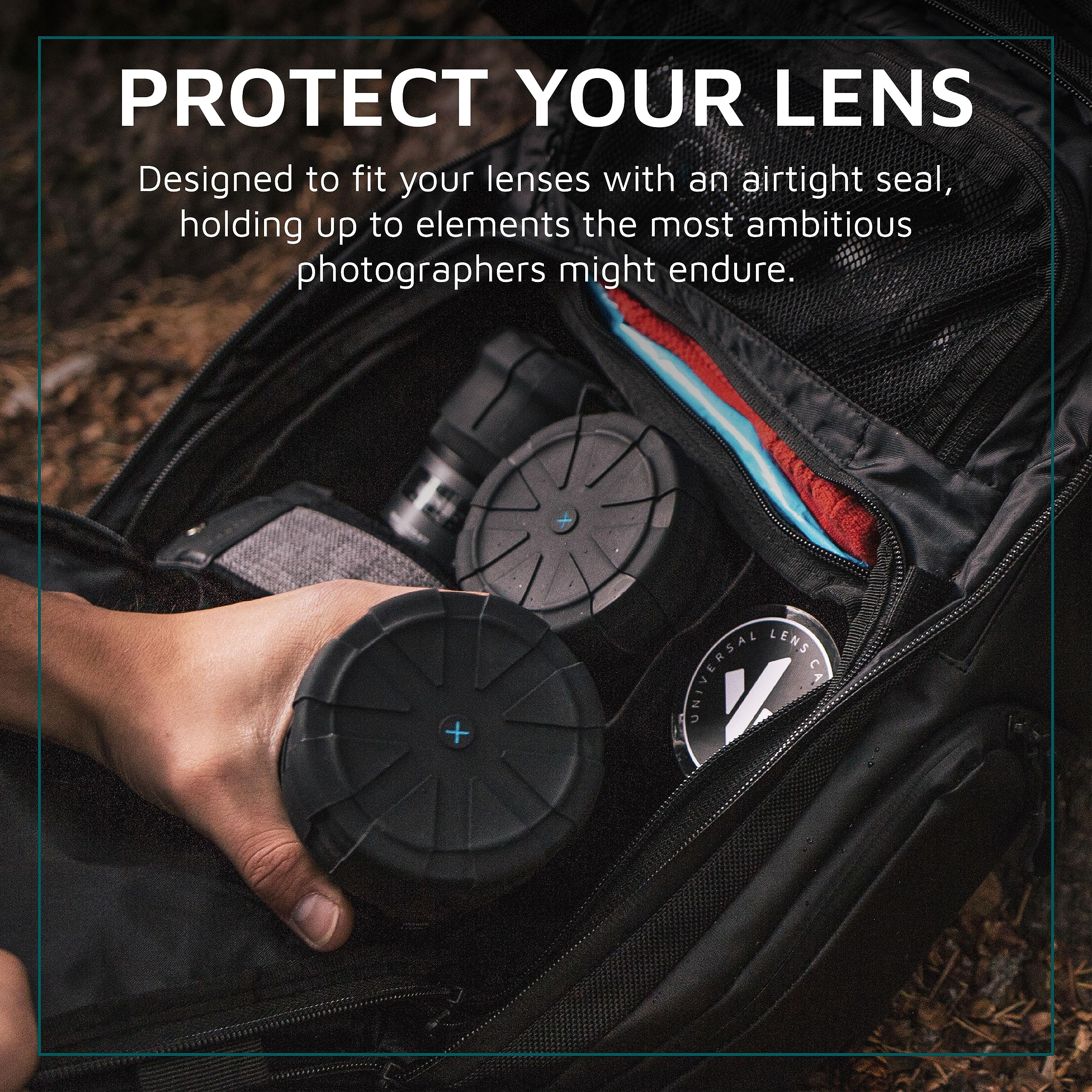 Kuvrd - Universal Lens Cap, Version 1 - Fits 99% Dslr Lenses, Element Proof, Lifetime Coverage, 2-Pack