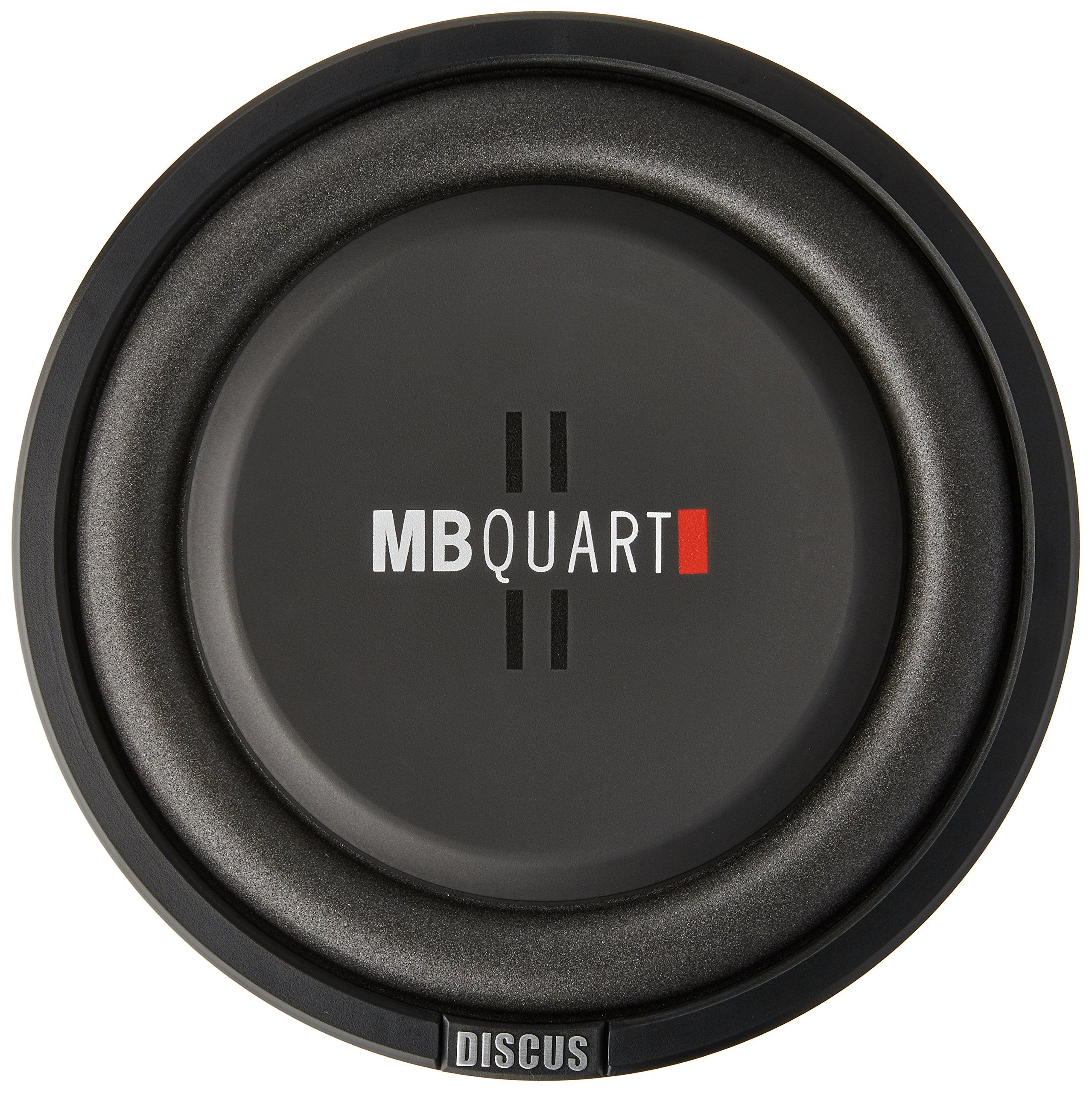 Mb Quart Ds1 254 Discus Shallow Mount Subwoofer (Black)   10 Inch Subwoofer, 400 Watts, Car Audio, 2 Inch Voice Coils, Uv Rubber