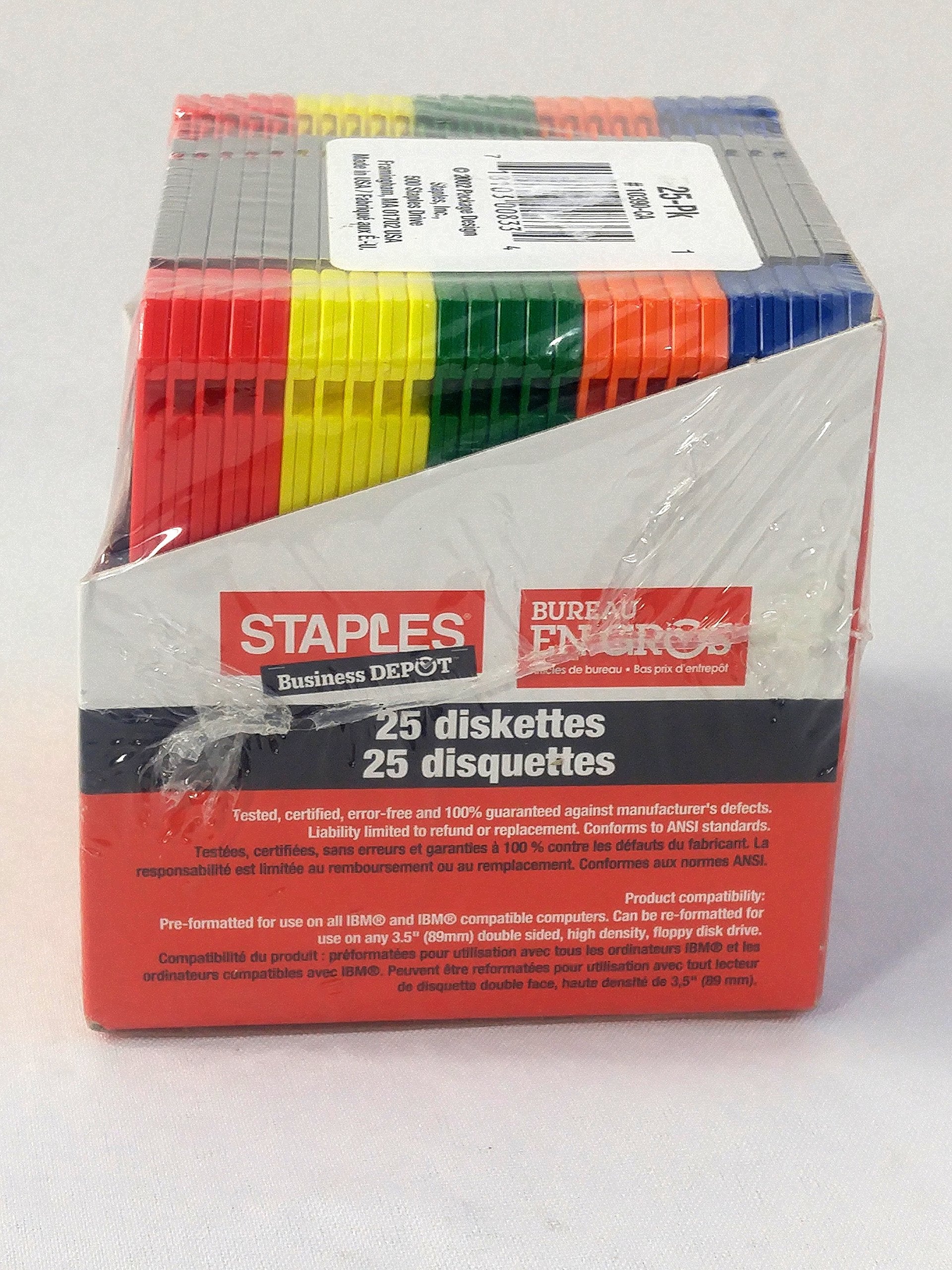 3.5 Inch Diskettes, 25 Pack, 1.44 Mb, Ibm Formatted By Staples