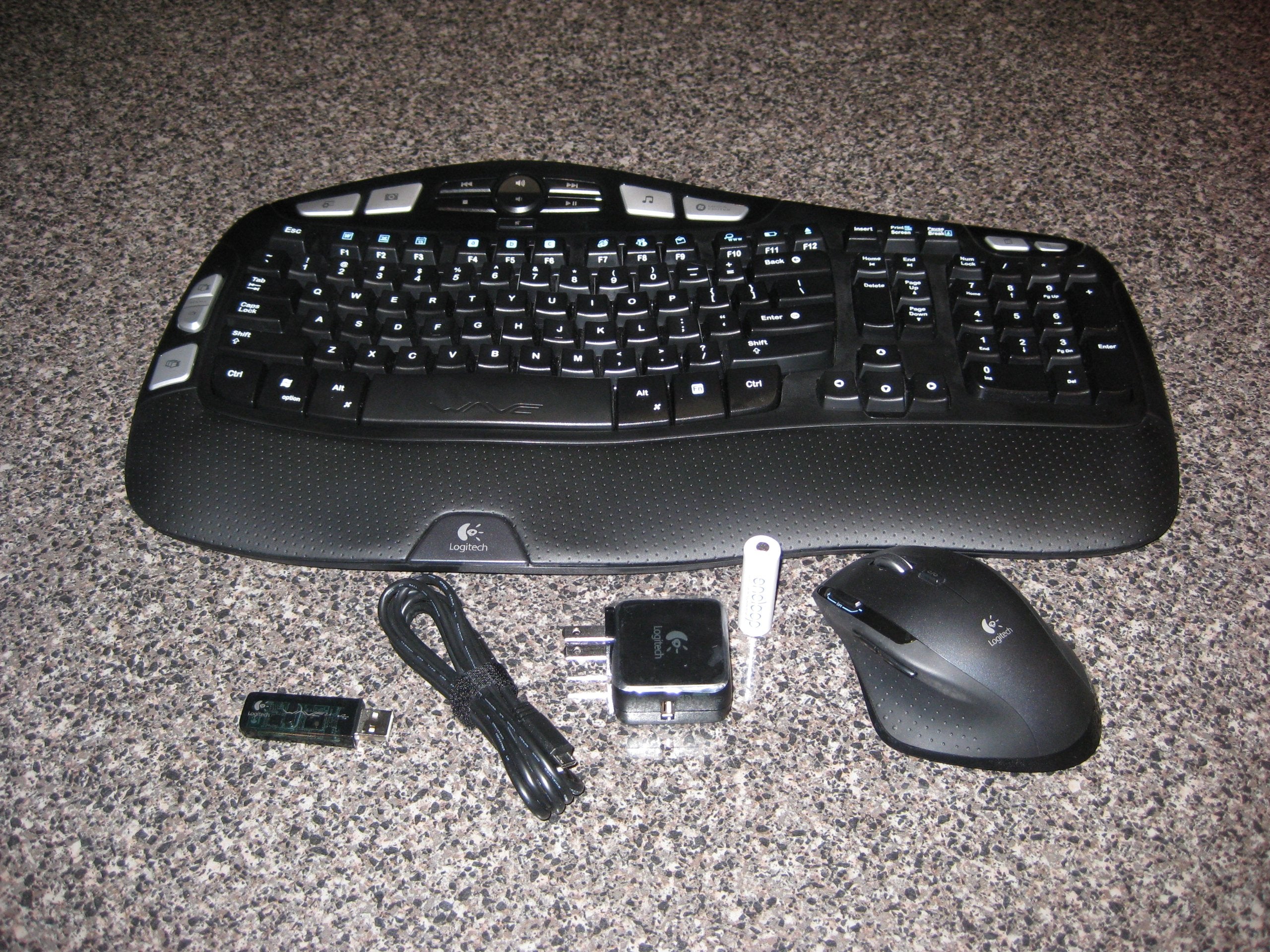 Logitech Cordless Desktop Wave Pro Keyboard And Laser Mouse (Black)