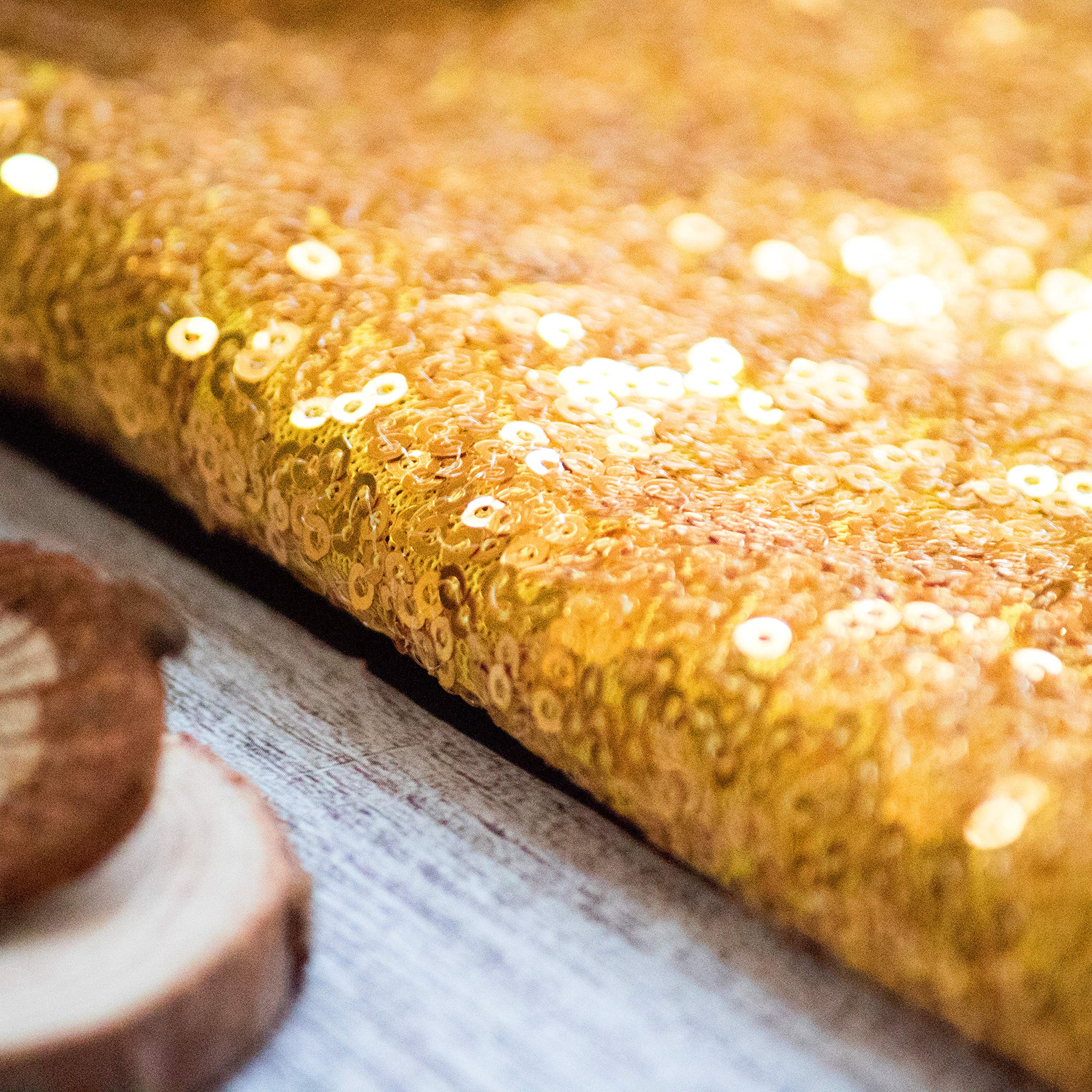 Jyflzq Gold Sequin Backdrop Curtains 10Ft X 10Ft 1 Panel Glitter Photo Booth Backdrops Sparkly Photography Background Drapes For