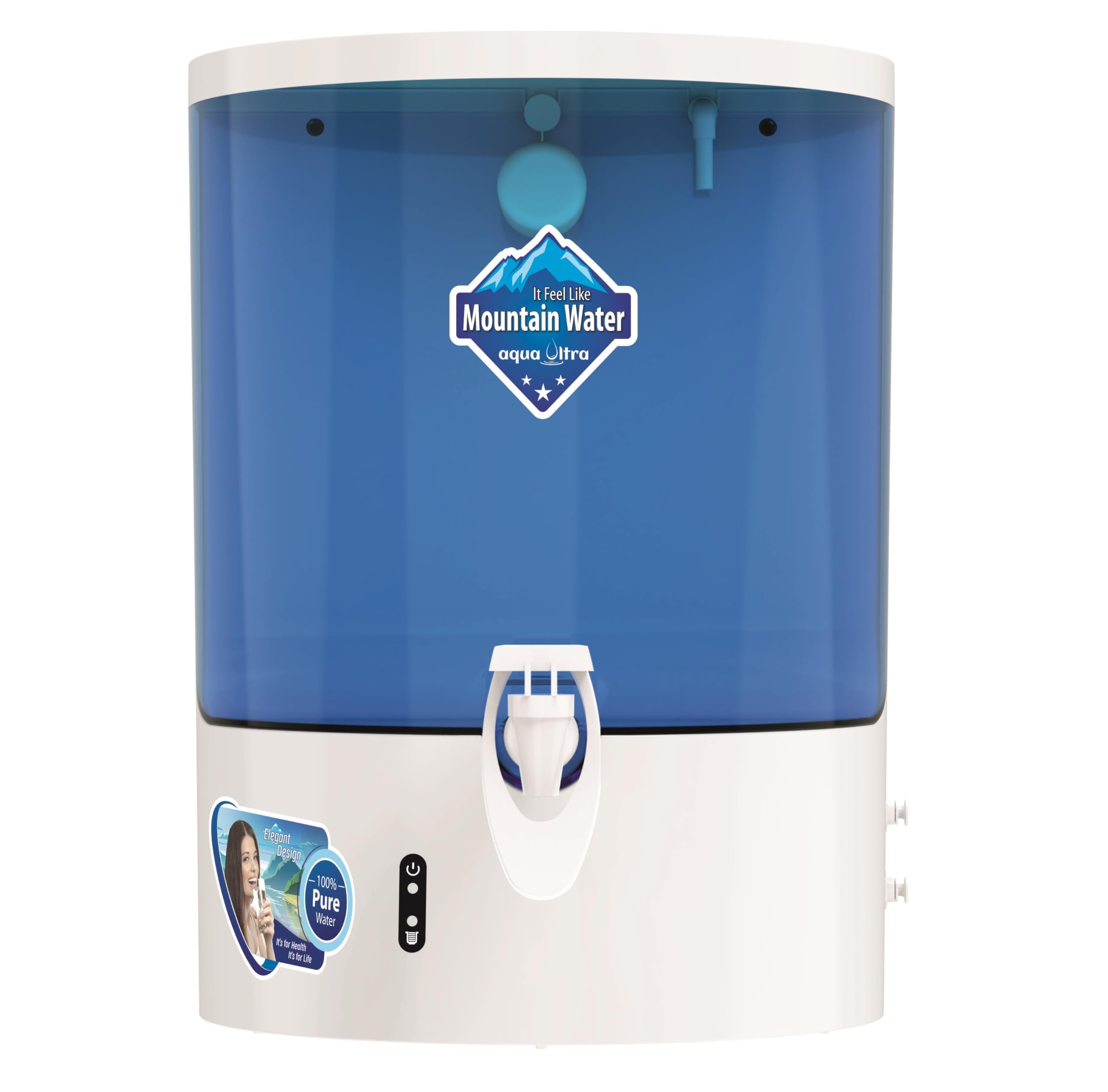 Aquaultra Dolphin Ux2111 Ro + Alkaline Water Purifier With Mineral Booster Intelligent Disinfection Uv Led In Tank Filter For Ho