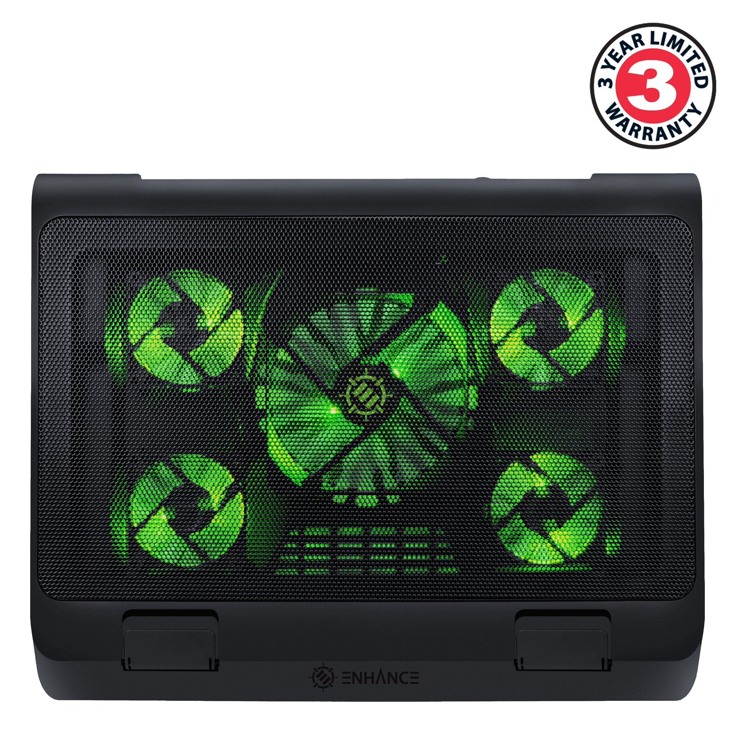 Enhance Gaming Laptop Cooling Pad Stand With Led Cooler Fans, Adjustable Height, & Dual Usb Port For 17 Inch Laptops   5 Ultra Q
