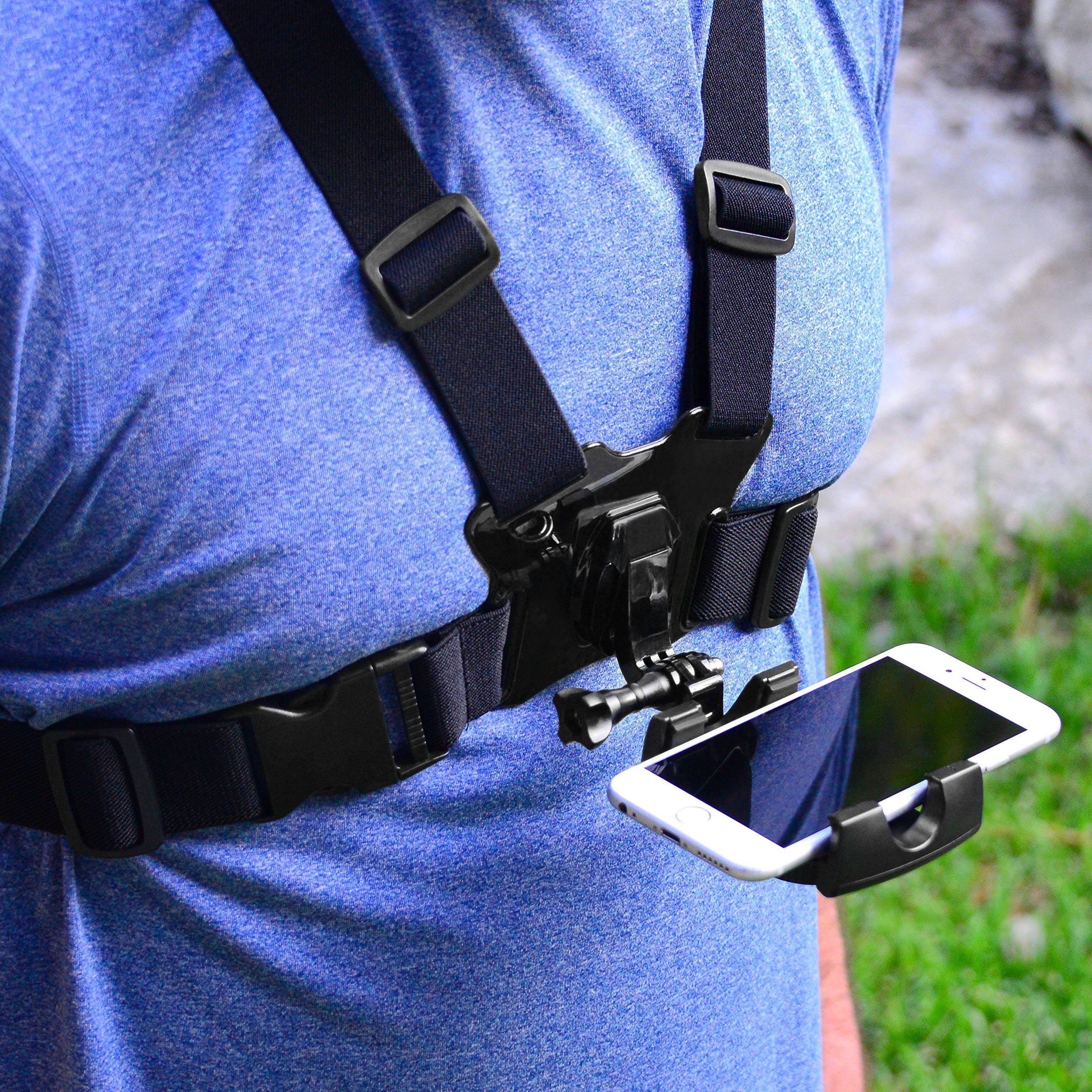 Pixlplay     Smartphone Chest Mount   Universal Holder Compatible With Iphone And Samsung Phone Mount For Filming Or Photos