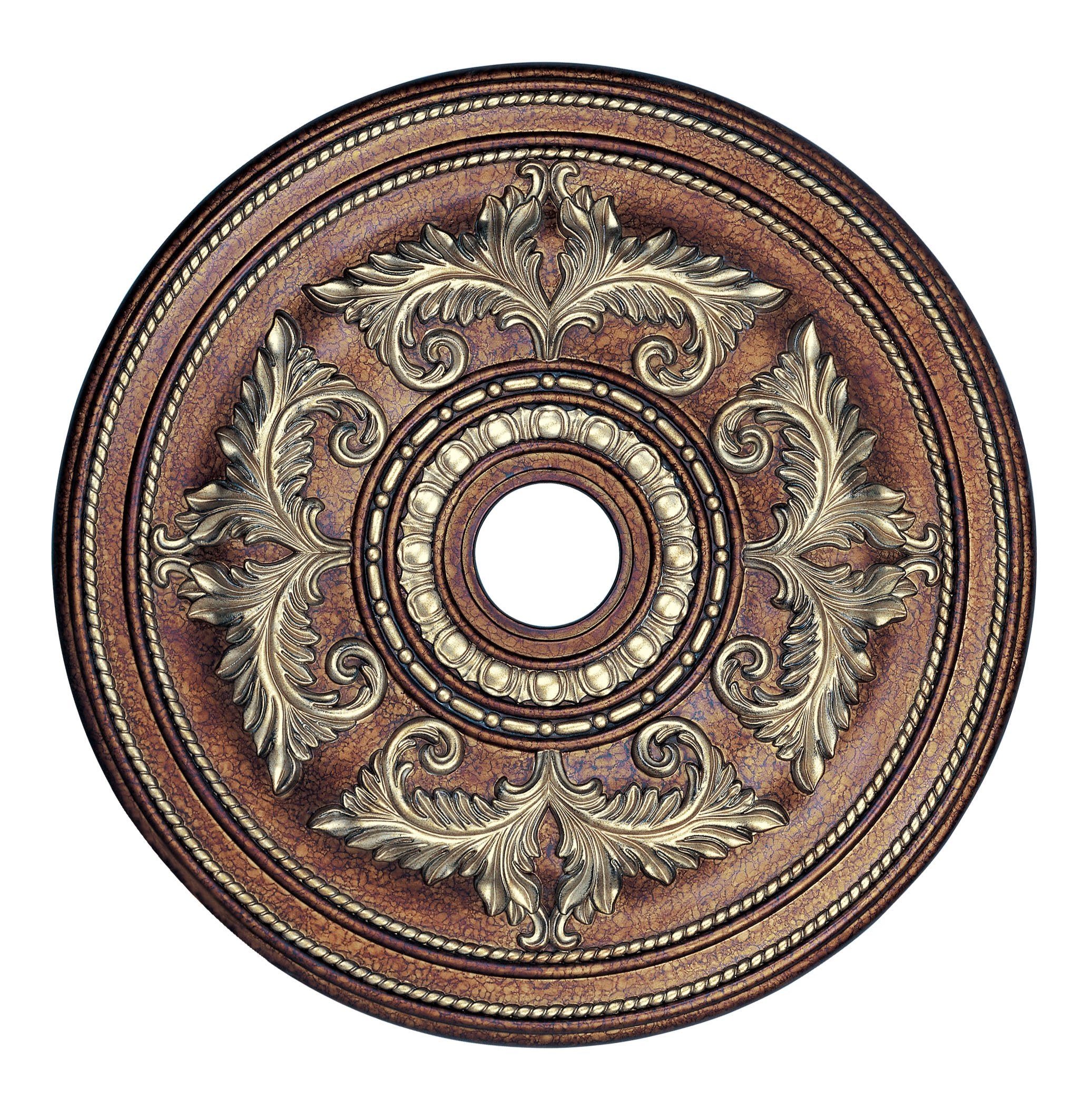 Livex Lighting 821064 Ceiling Medallion in Palacial Bronze with Gilded Accents