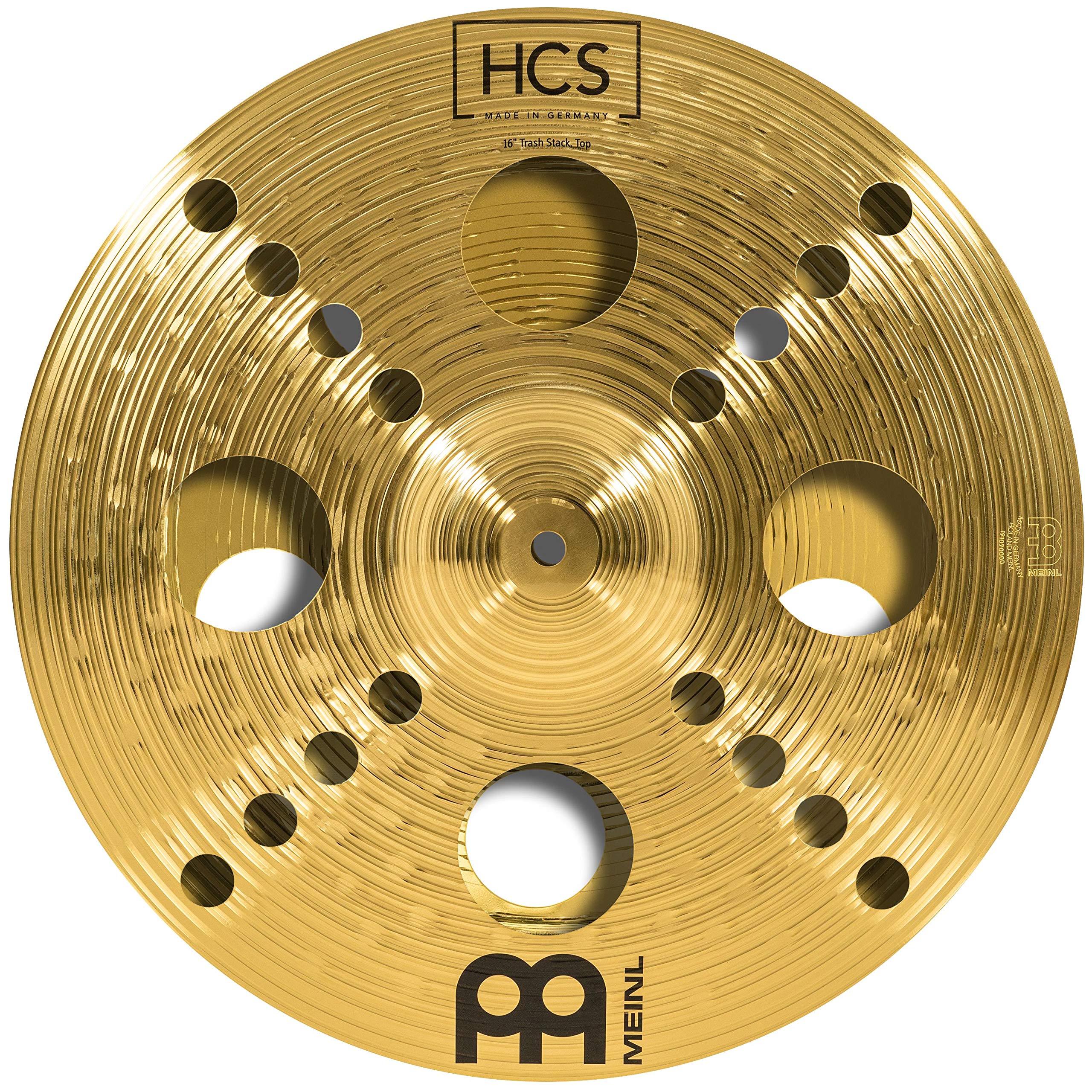 Meinl 16'' Trash Stack Cymbal Pair With Holes   Hcs Traditional Finish Brass For Drum Set, Made In Germany, 2 Year Warranty (Hcs
