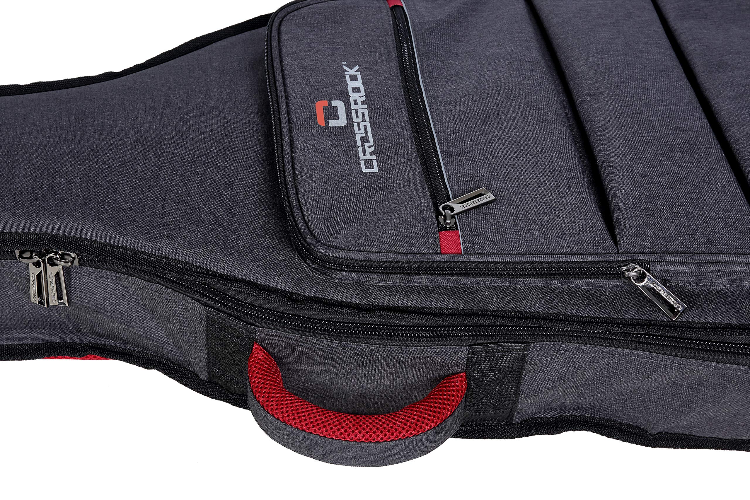 Crossrock Crsg107D Dreadnought Guitar Bag, 10Mm Padding, Backpack Available, Dark Grey (Crsg107Dgr)