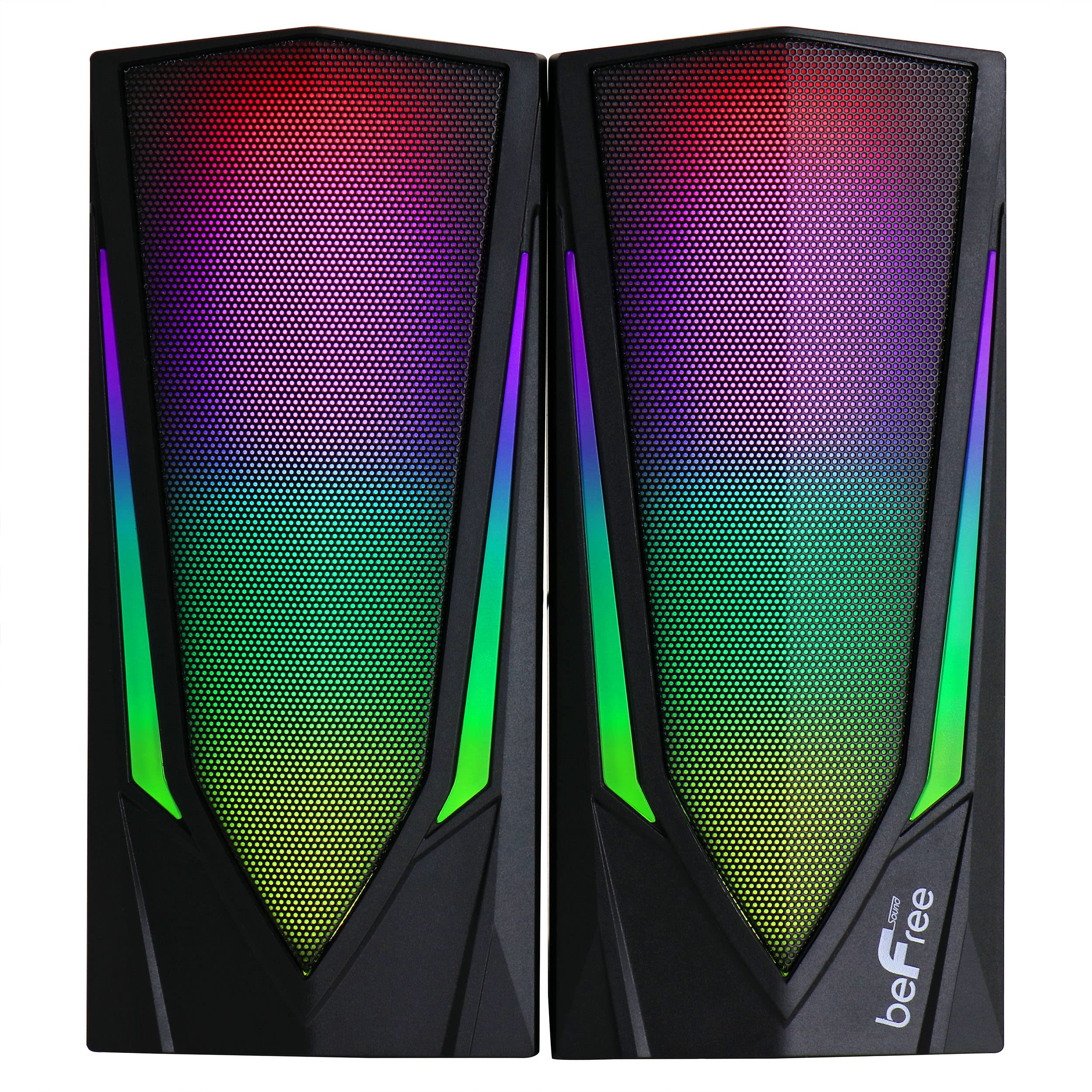 Befree Sound 2.0 Computer Gaming Speakers With Led Rgb Lights