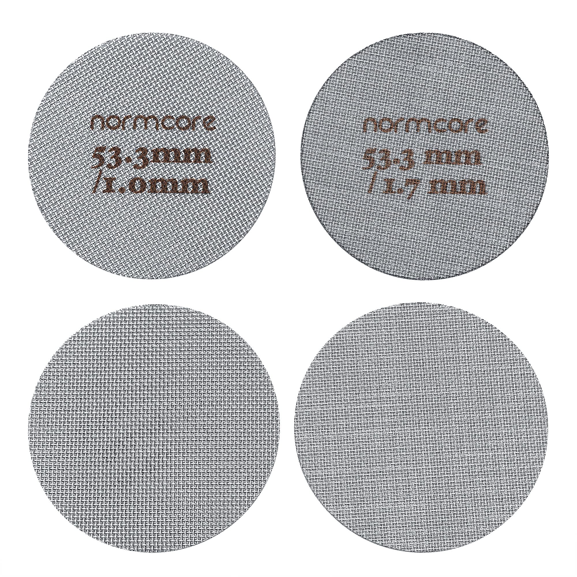 Normcore 2 Packs 53.3Mm Puck Screen With Stand   Reusable Contact Shower Screen With Silicone Holder   1.7Mm / 1.0Mm Thickness 1