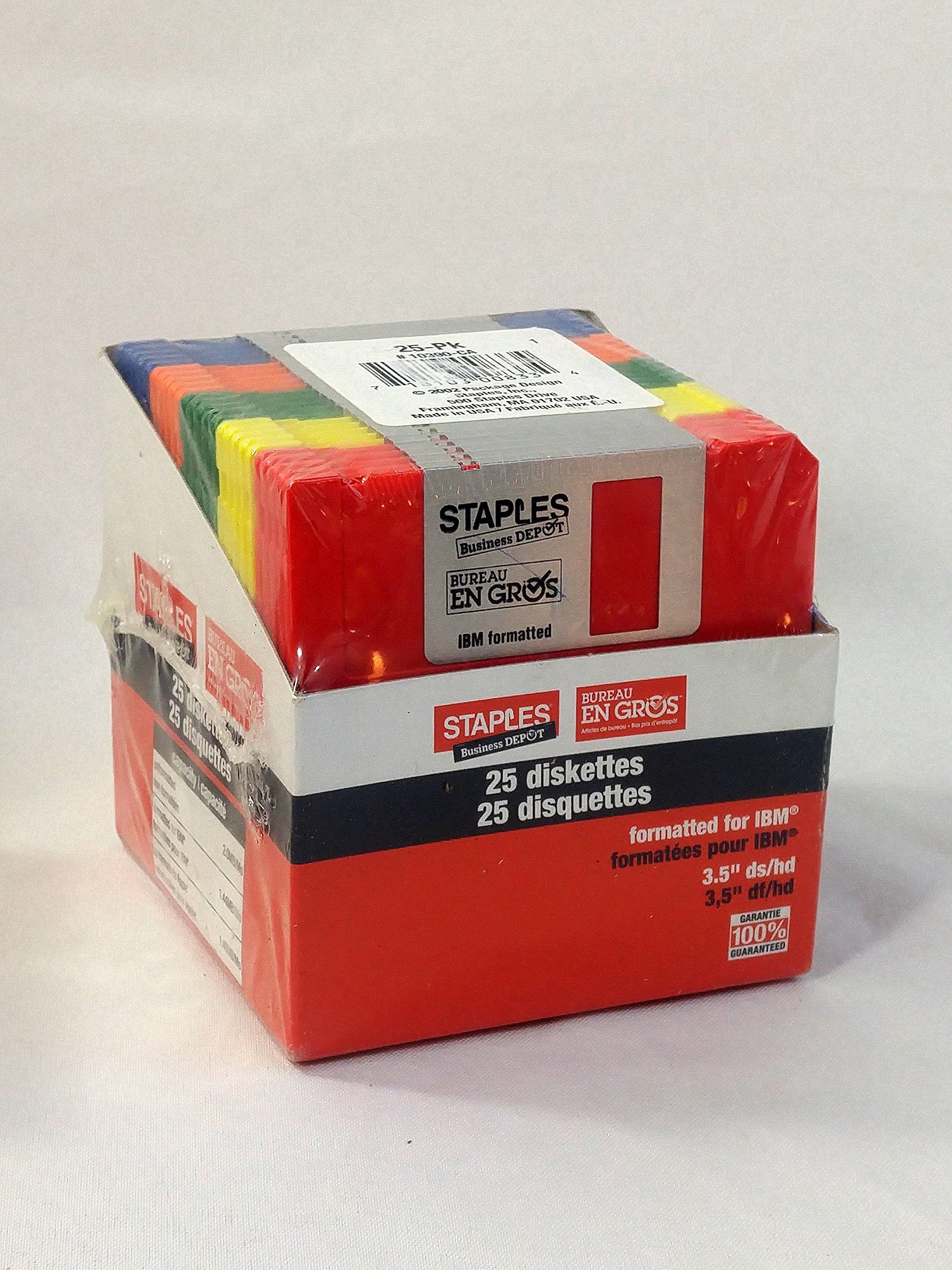 3.5 Inch Diskettes, 25 Pack, 1.44 Mb, Ibm Formatted By Staples