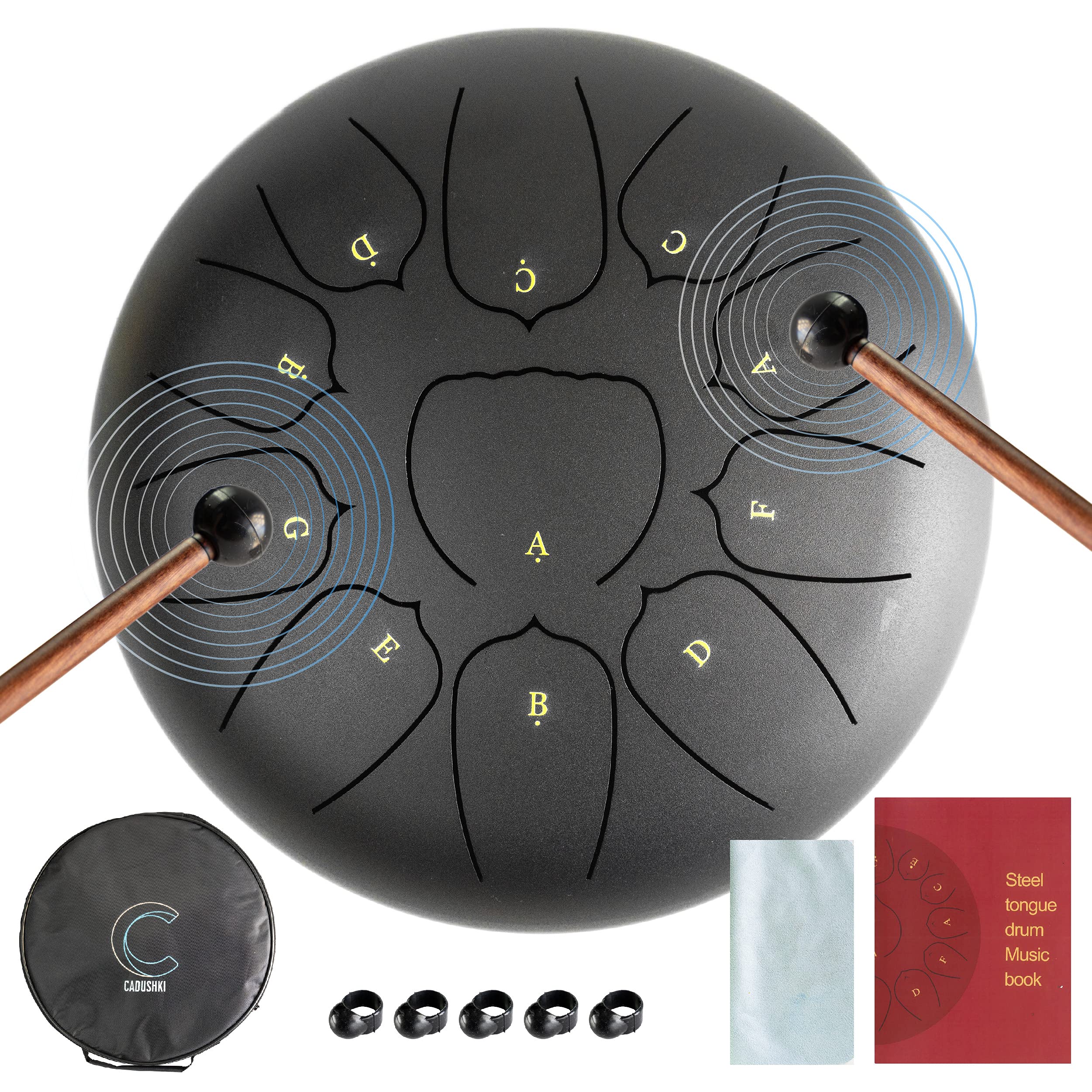 Cadushki Steel Tongue Drum   Percussion Instruments   Handpan Drum For Meditation, Yoga, Relaxation, Healing, And An Unique Gift