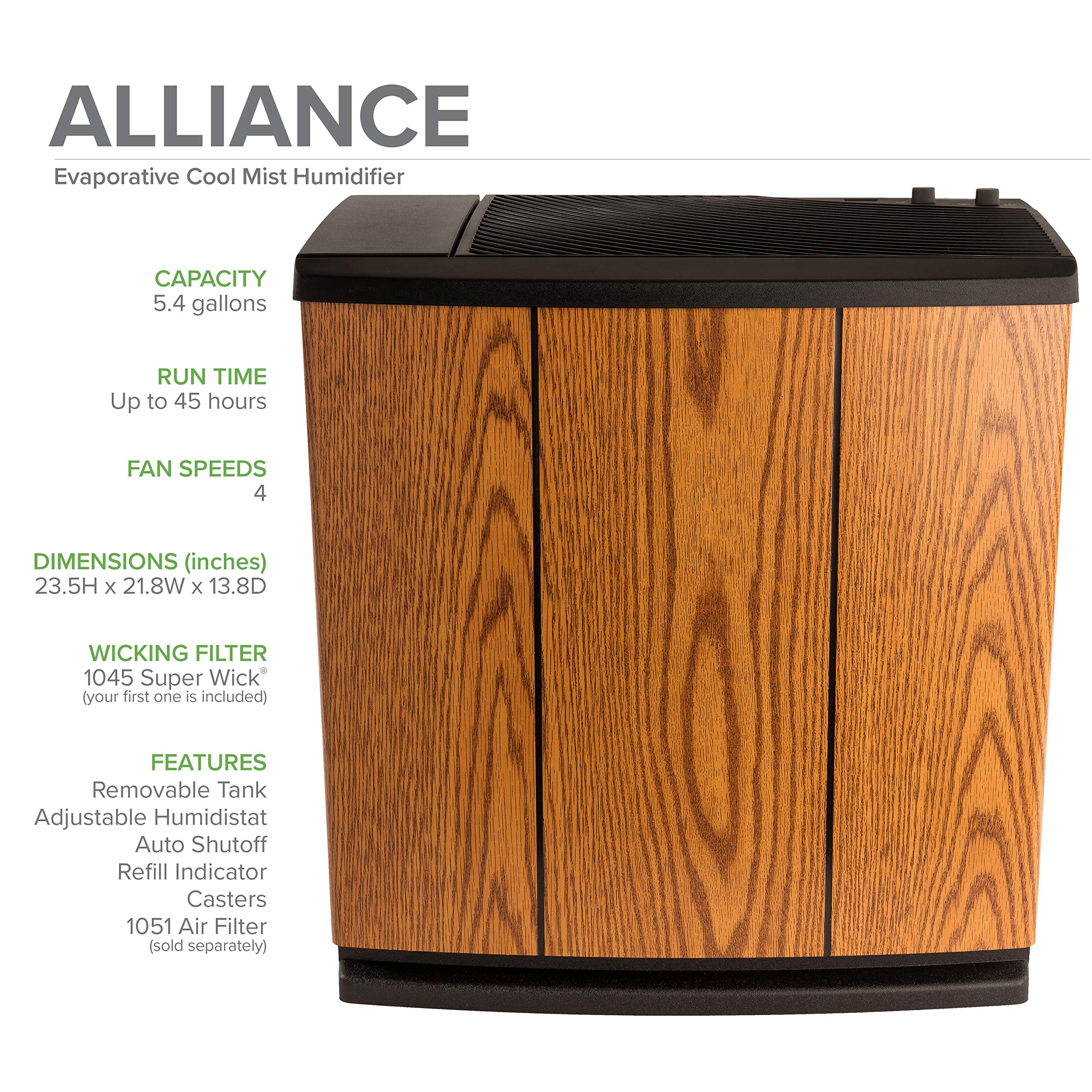 Aircare Digital Whole House Console Style Evaporative Humidifier (Light Oak)