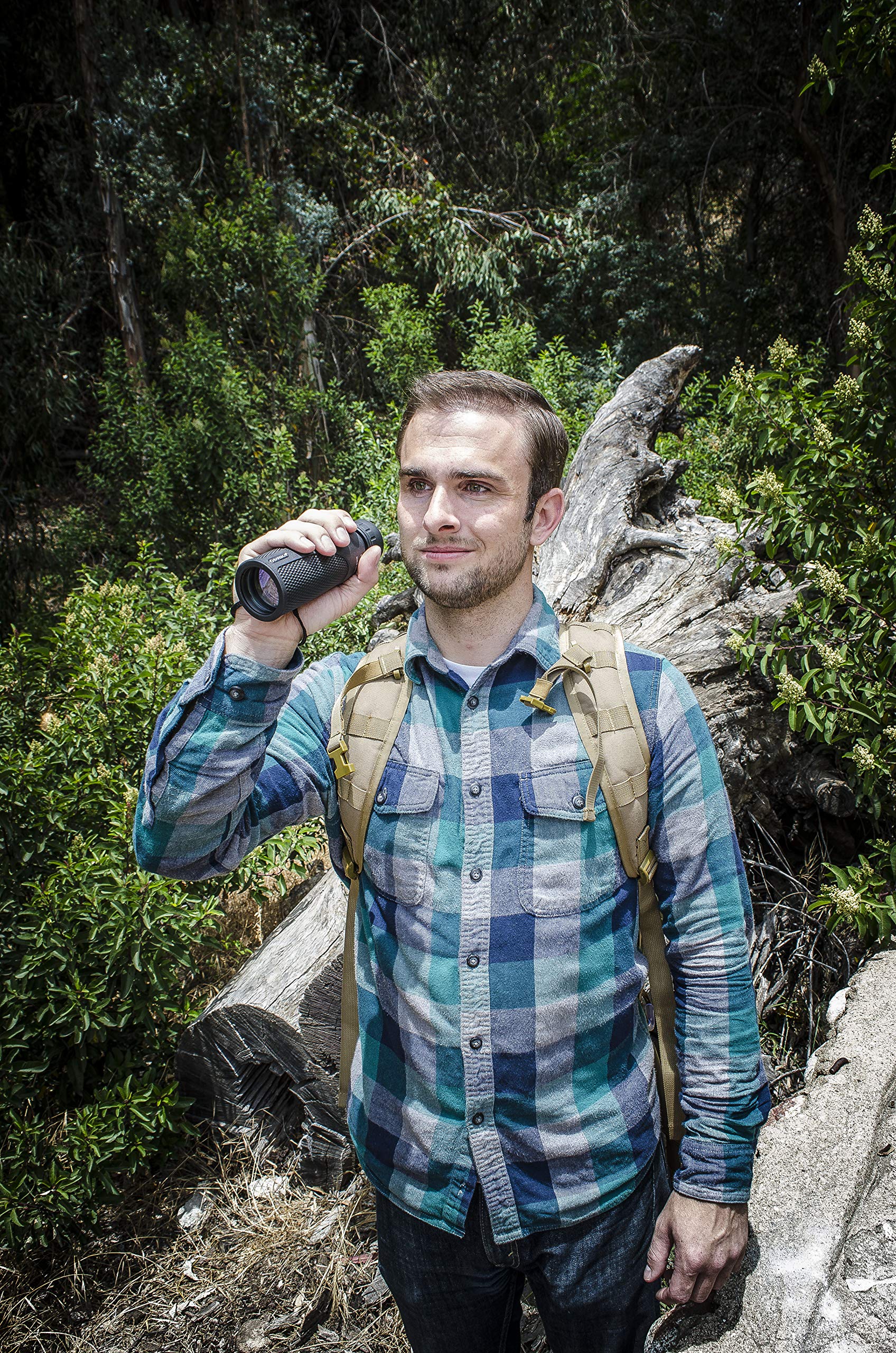 Barska Blackhawk Compact Waterproof Monocular With Wrist Strap For Birding, Hiking, Sports, Events, Concerts