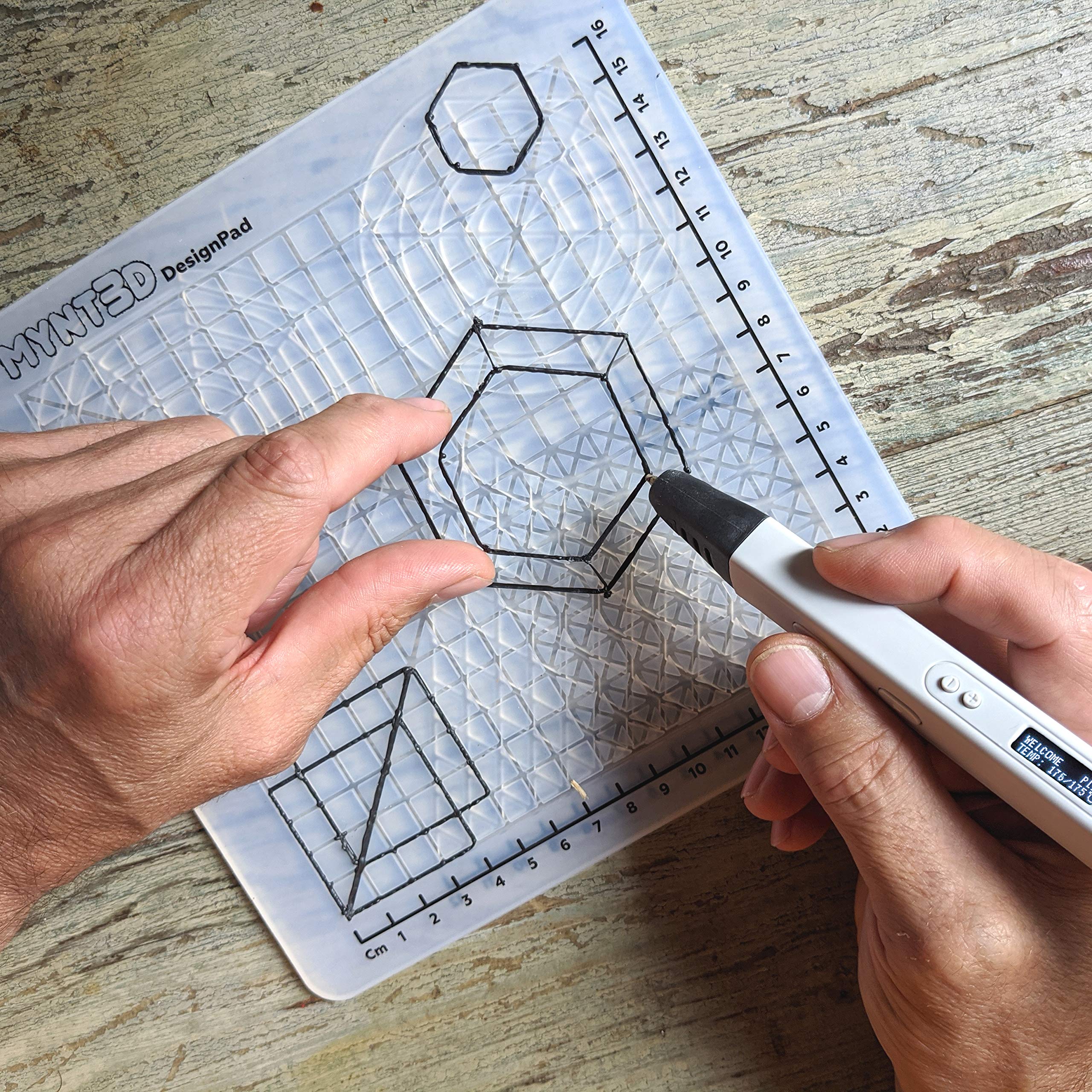 Mynt3D 3D Pen Mat Kit, Designpad + Freepad,Black