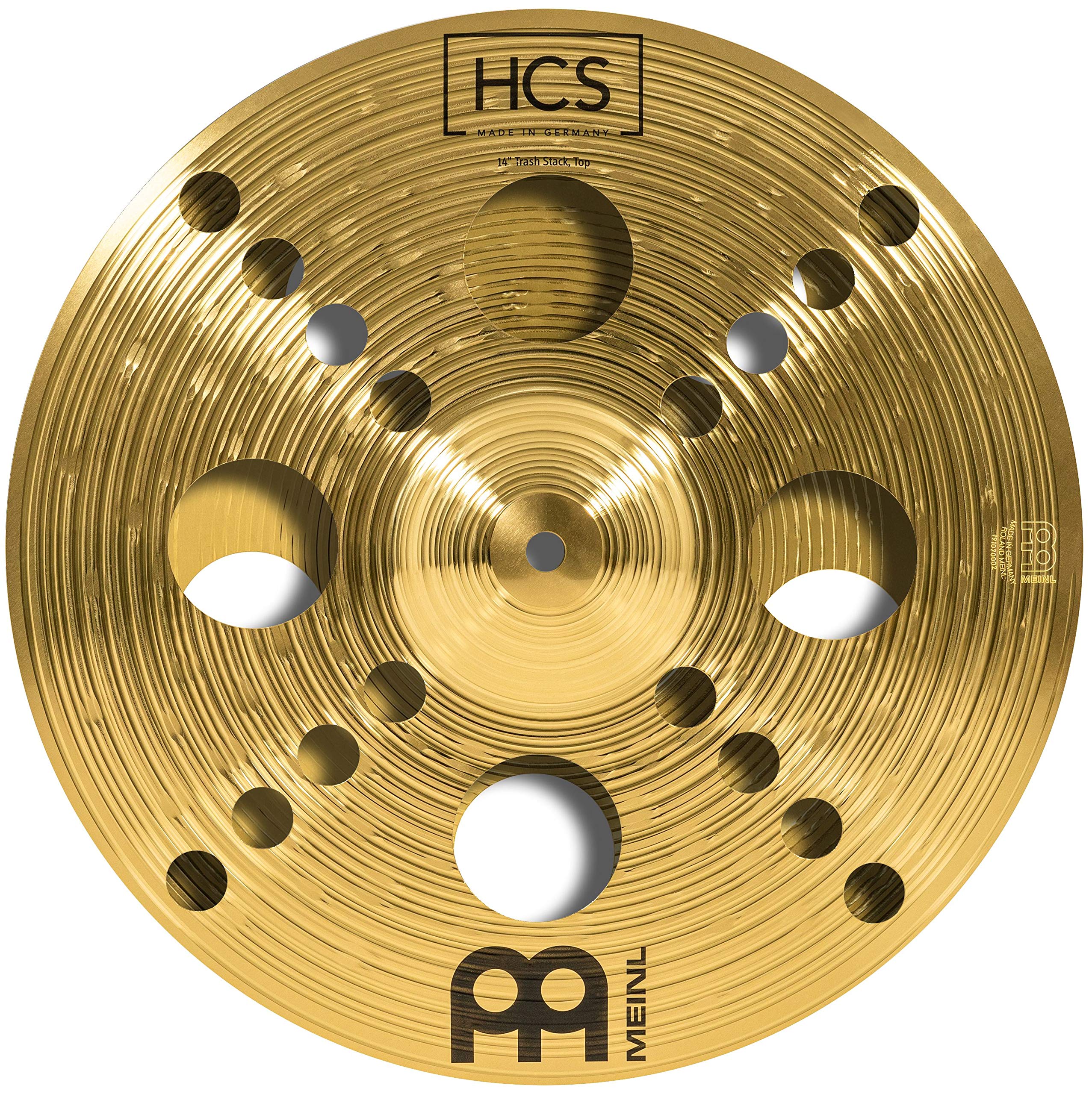 Meinl 14'' Trash Stack Cymbal Pair With Holes   Hcs Traditional Finish Brass For Drum Set, Made In Germany, 2 Year Warranty (Hcs