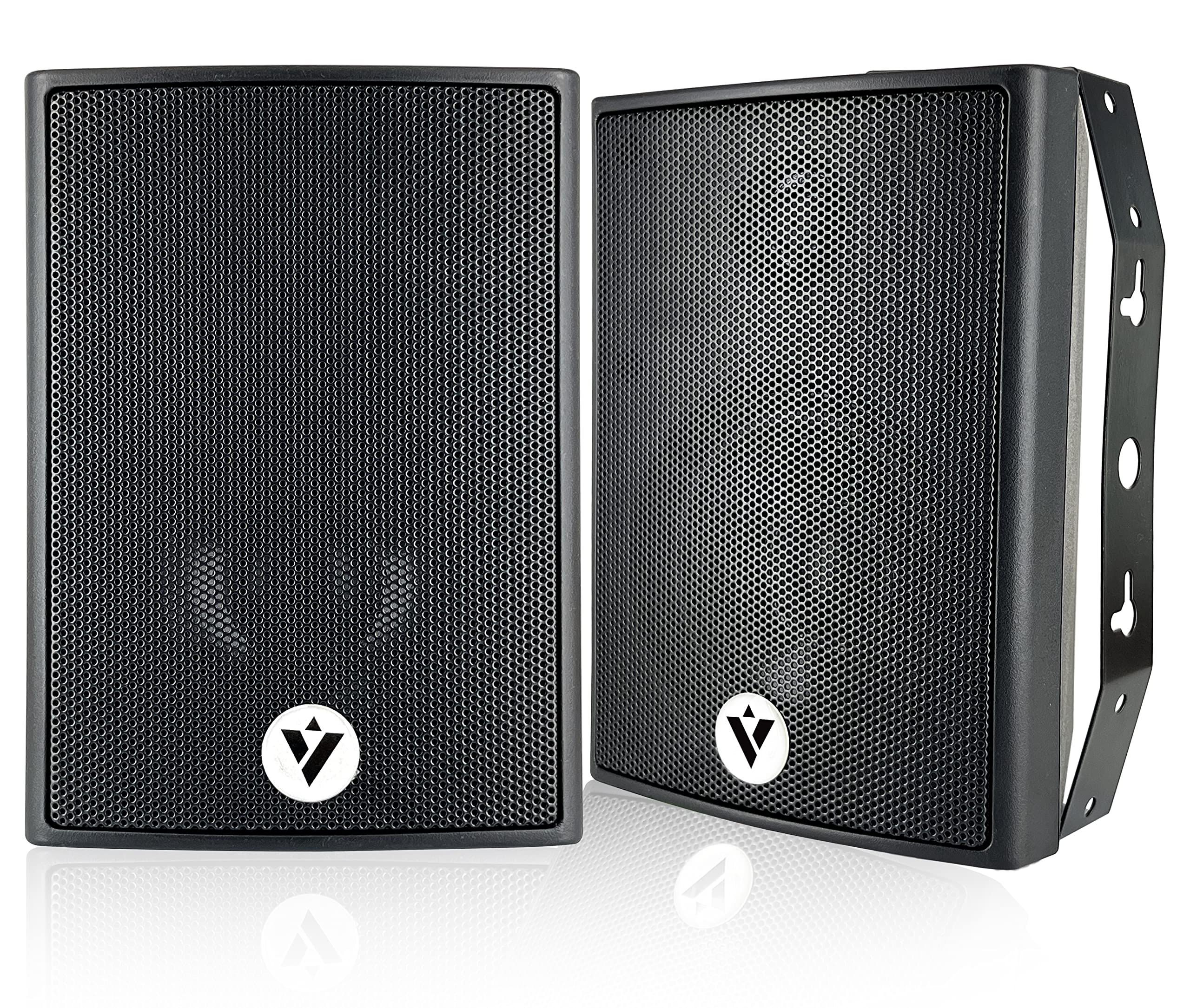 VOYZ 2-Way Wall Mounted Speakers for Indoor and Outdoor Fun - High Performance 100-Watt Loudspeakers with 4 Polypropylene Cone W