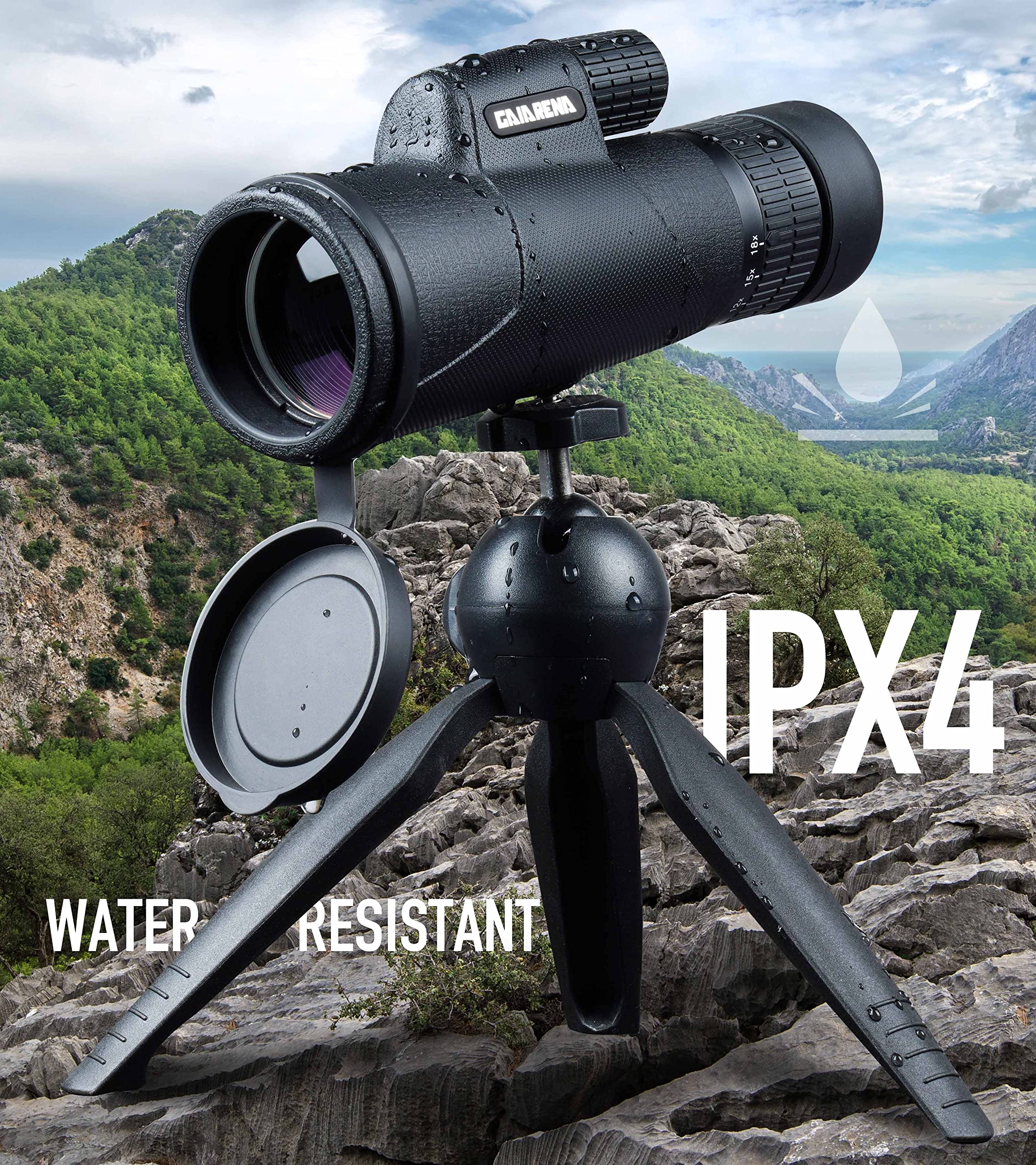 Gaiarena Zoom Monocular Telescope 6 18X42 With Real Magnification, Bak 4 Prism, & Fmc Lens, Innovated Unique Optics System Mono